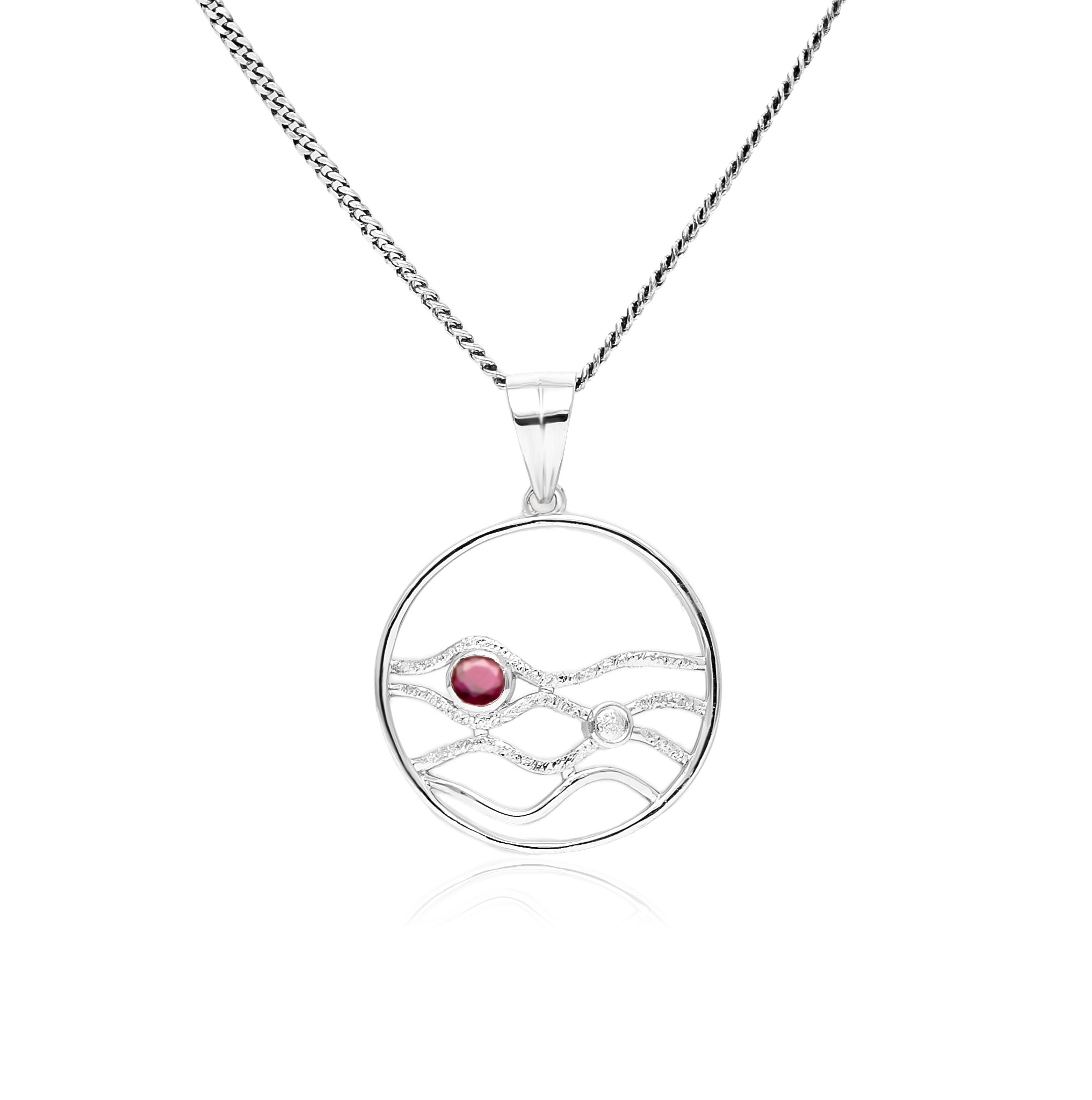 Wavy Art Silver Pendant