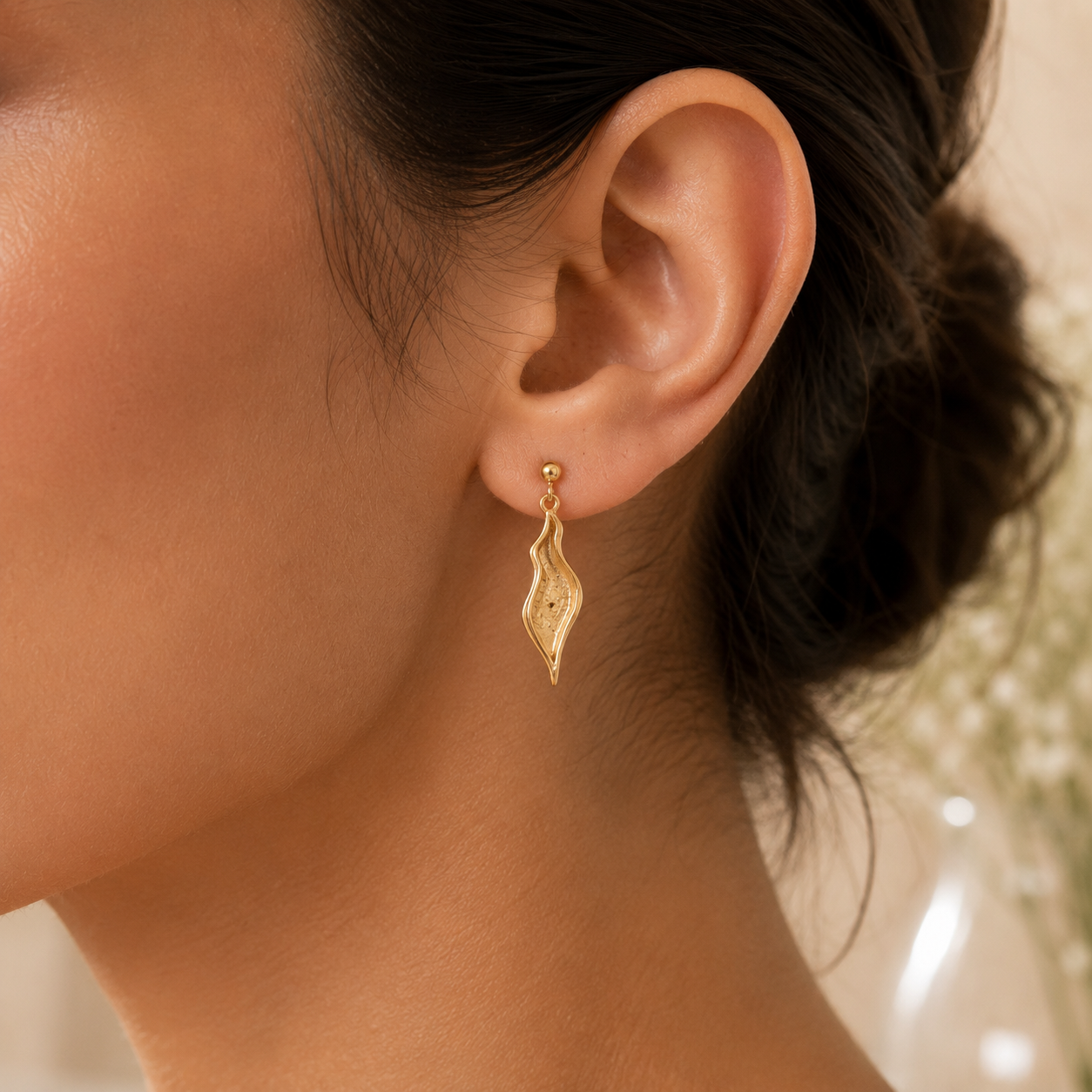 MEENAKARI FLOW SILVER EARRINGS