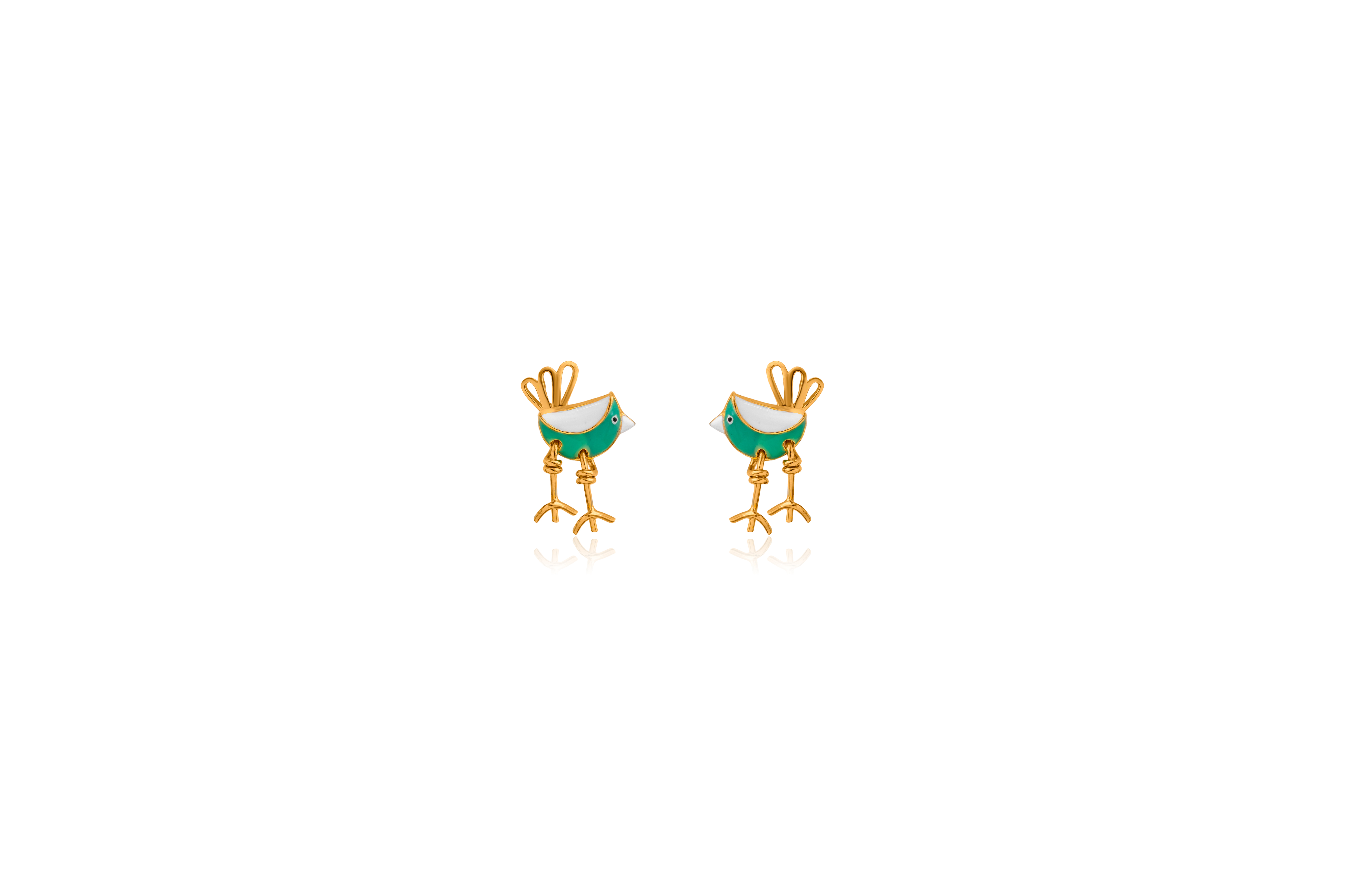 CHIRPY BIRD SILVER EARRINGS