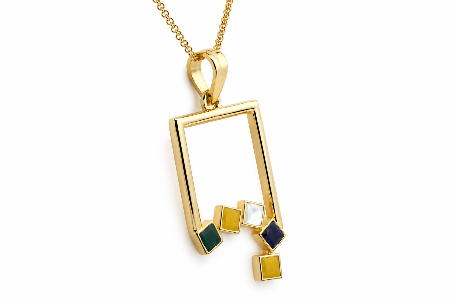 COLOUR PALETTE SILVER PENDANT