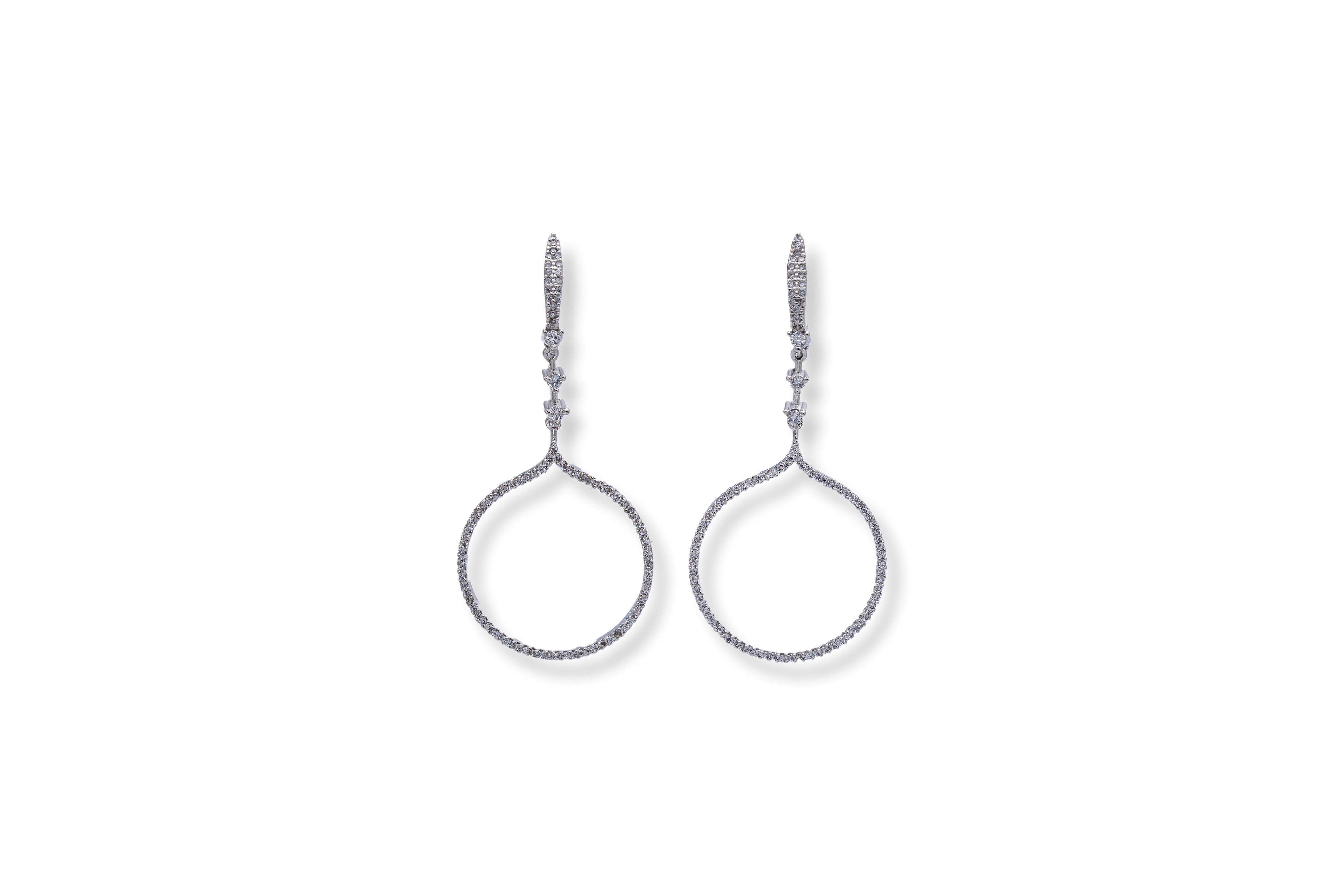 92.5 SILVER HANDCRAFTED DANGLING SILVER HOOPS