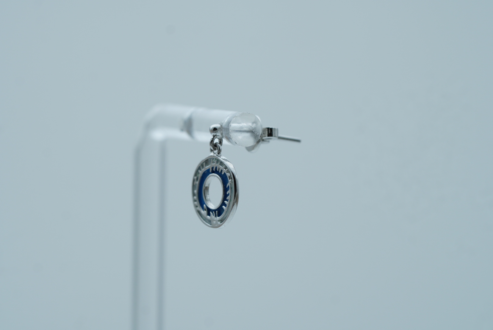 ABSTRACT AURA SILVER DROP EARRINGS