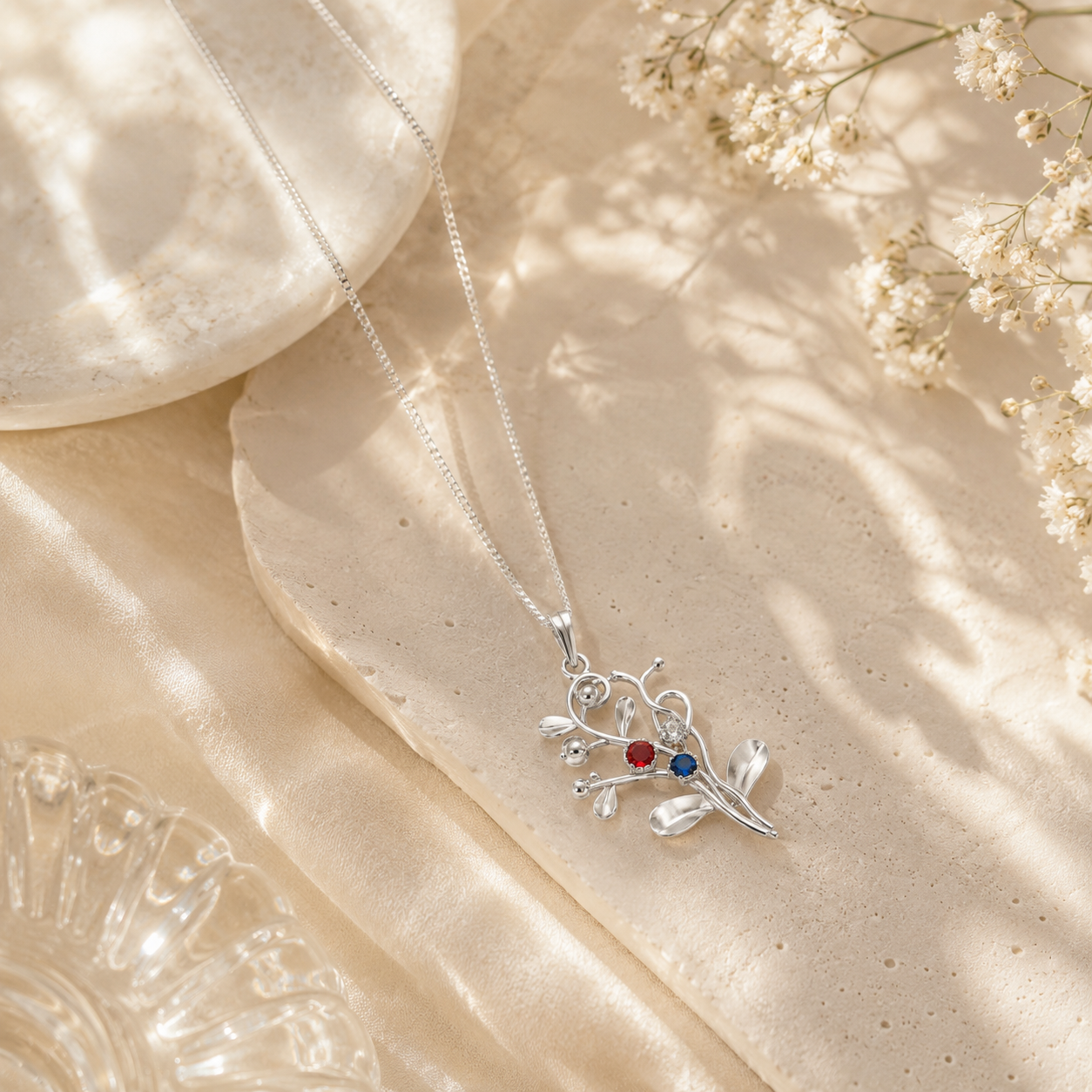 Mystic flora silver pendant – handcrafted silver PENDANTS