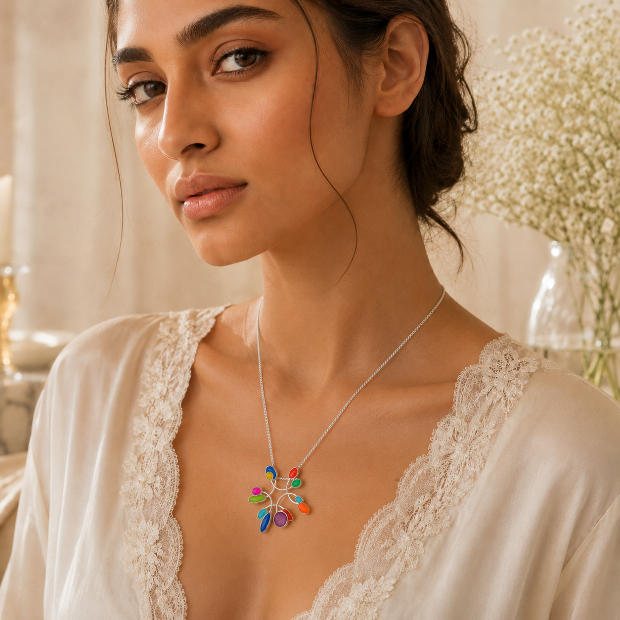 RANGOLI SILVER PENDANT