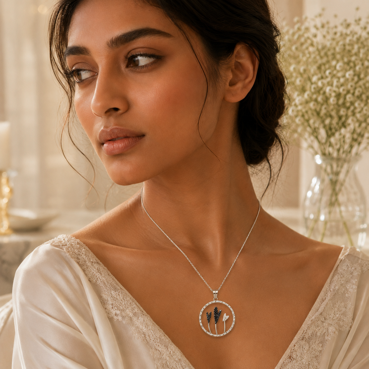 TRIO HEARTS SILVER PENDANT