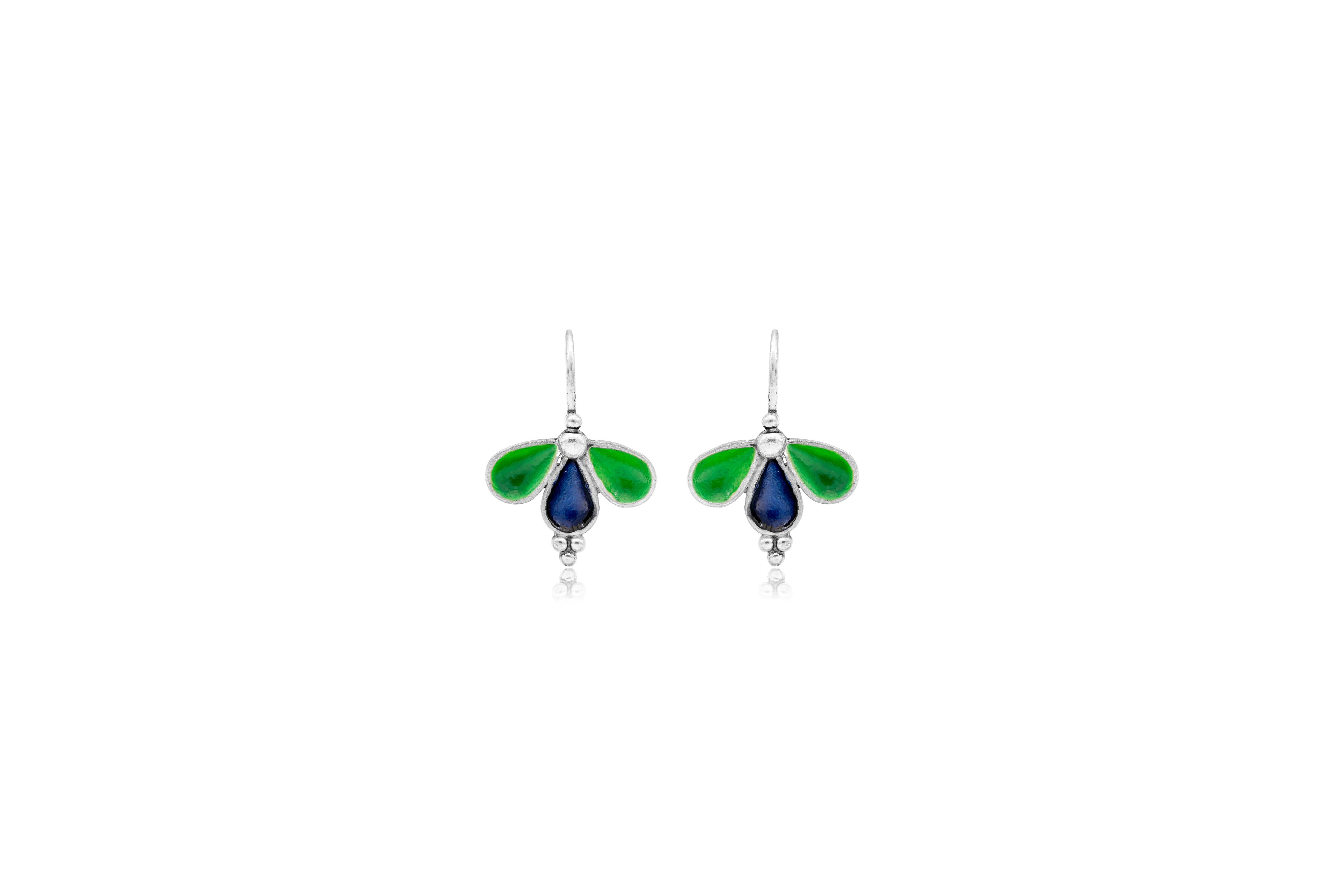 Colourful Silver Drop Earrings