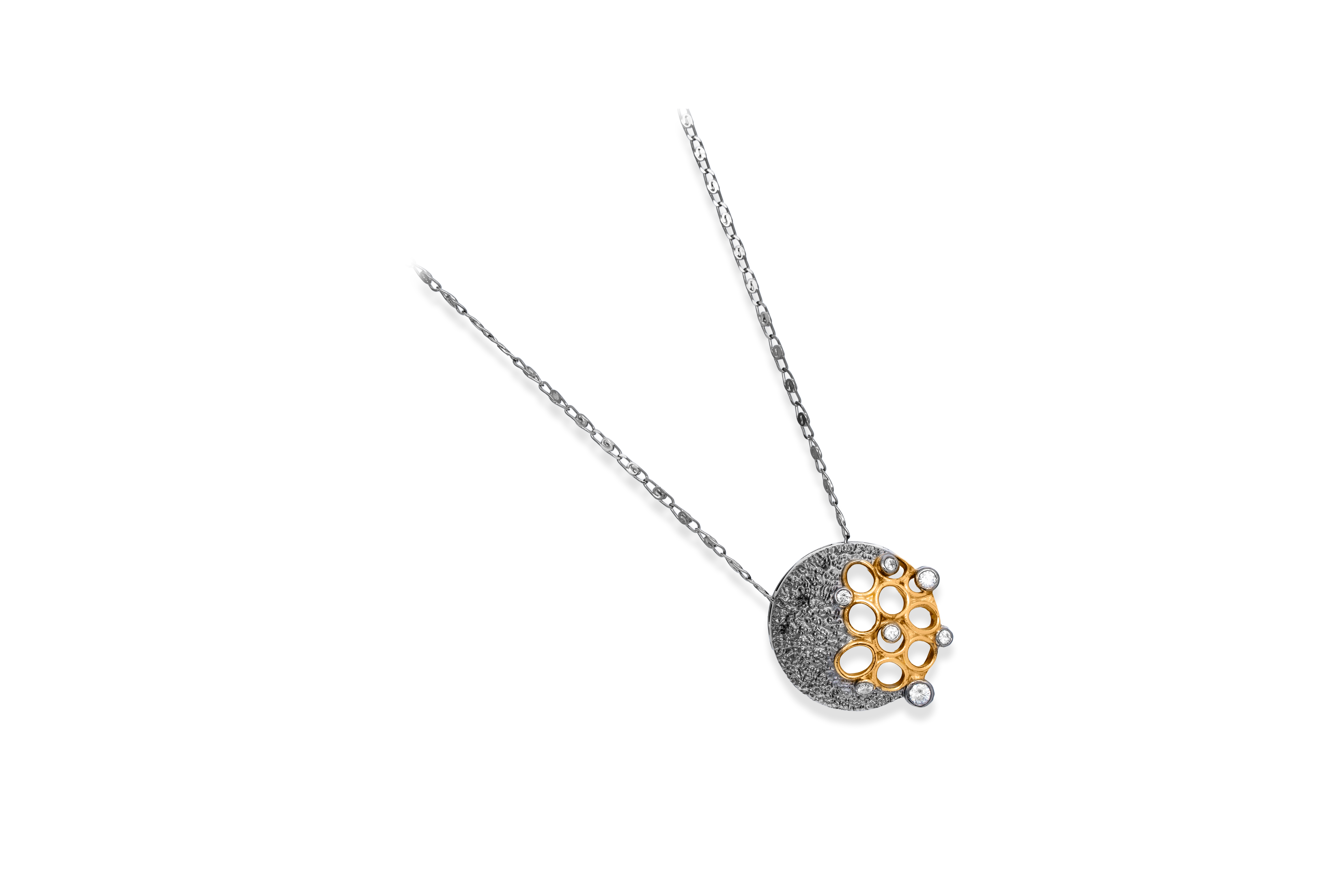 GOLDEN HUES SILVER PENDANT