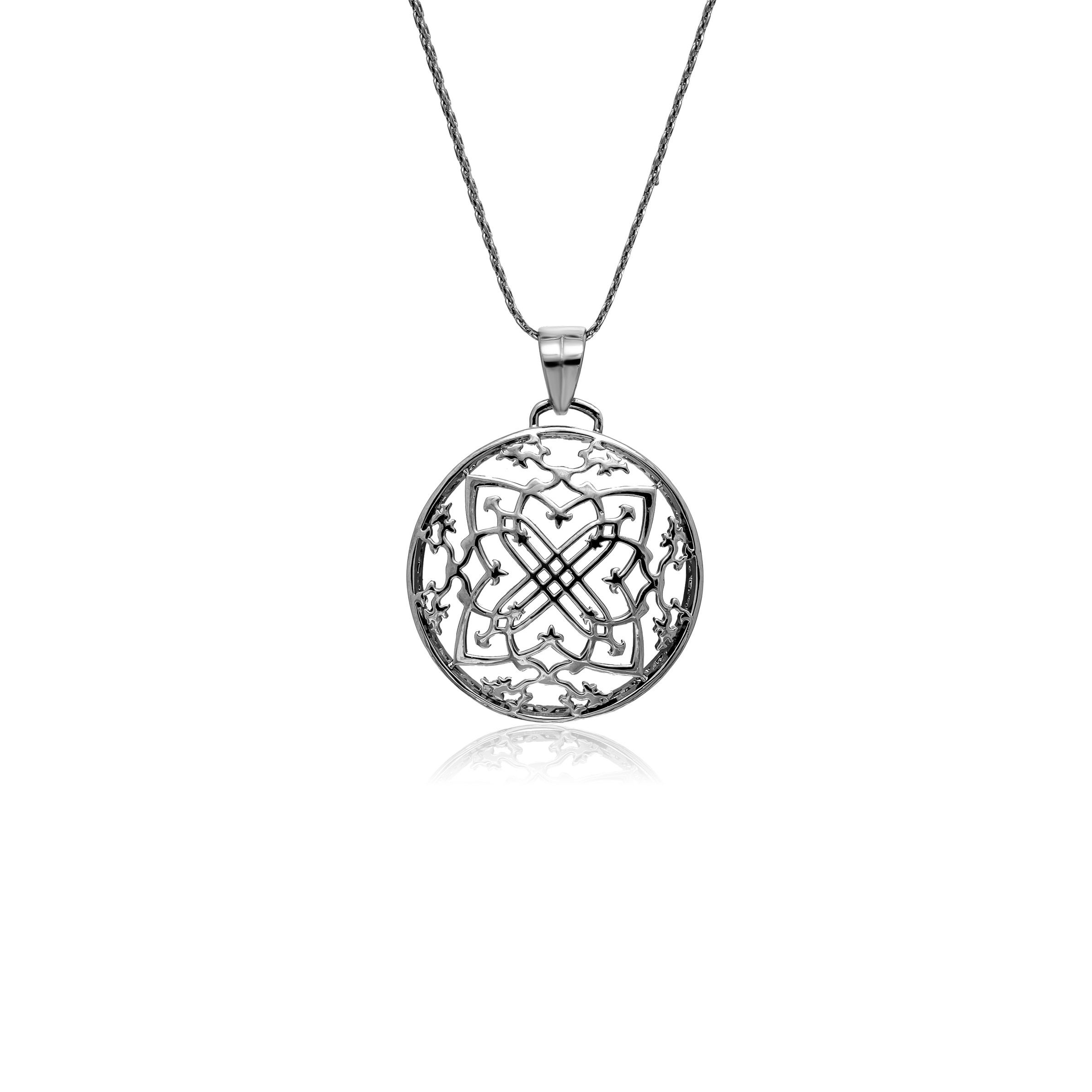 DISCOID SILVER PENDANT