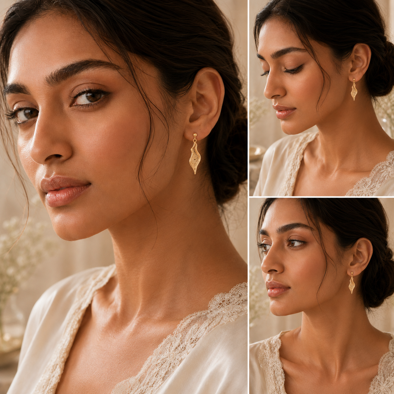 MEENAKARI FLOW SILVER EARRINGS