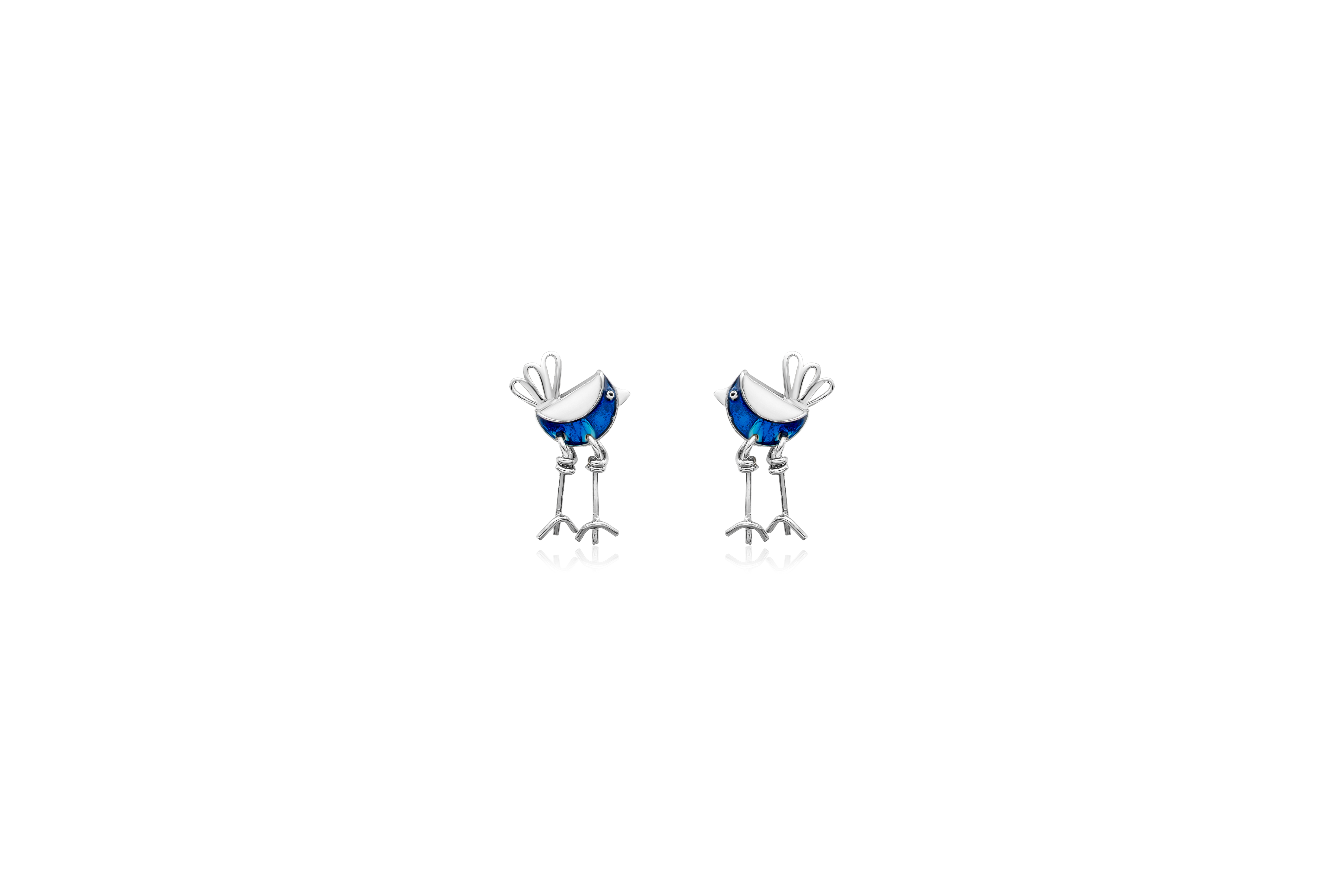 CHIRPY BIRD SILVER EARRINGS
