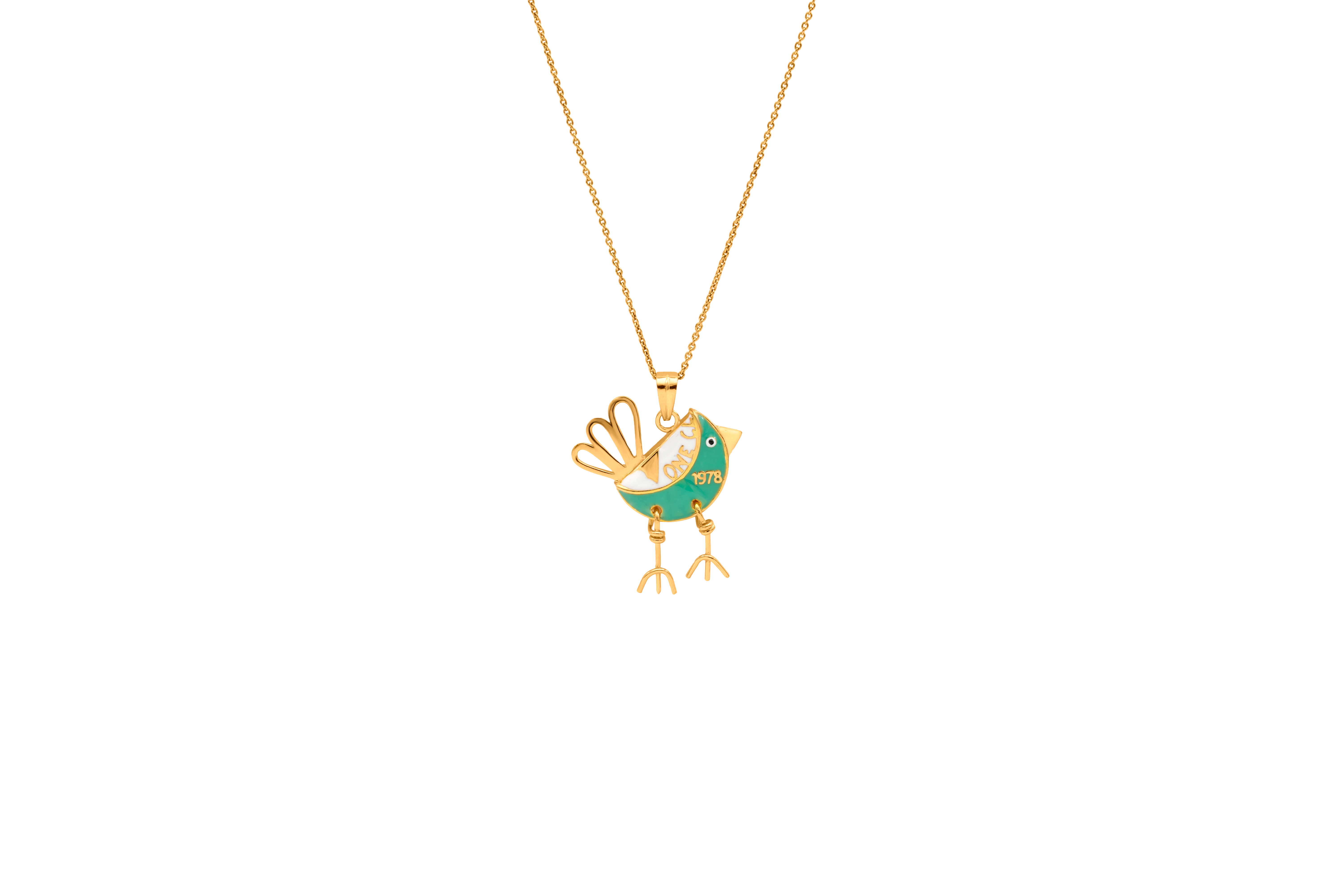 CUTE TWITTER SILVER PENDANT
