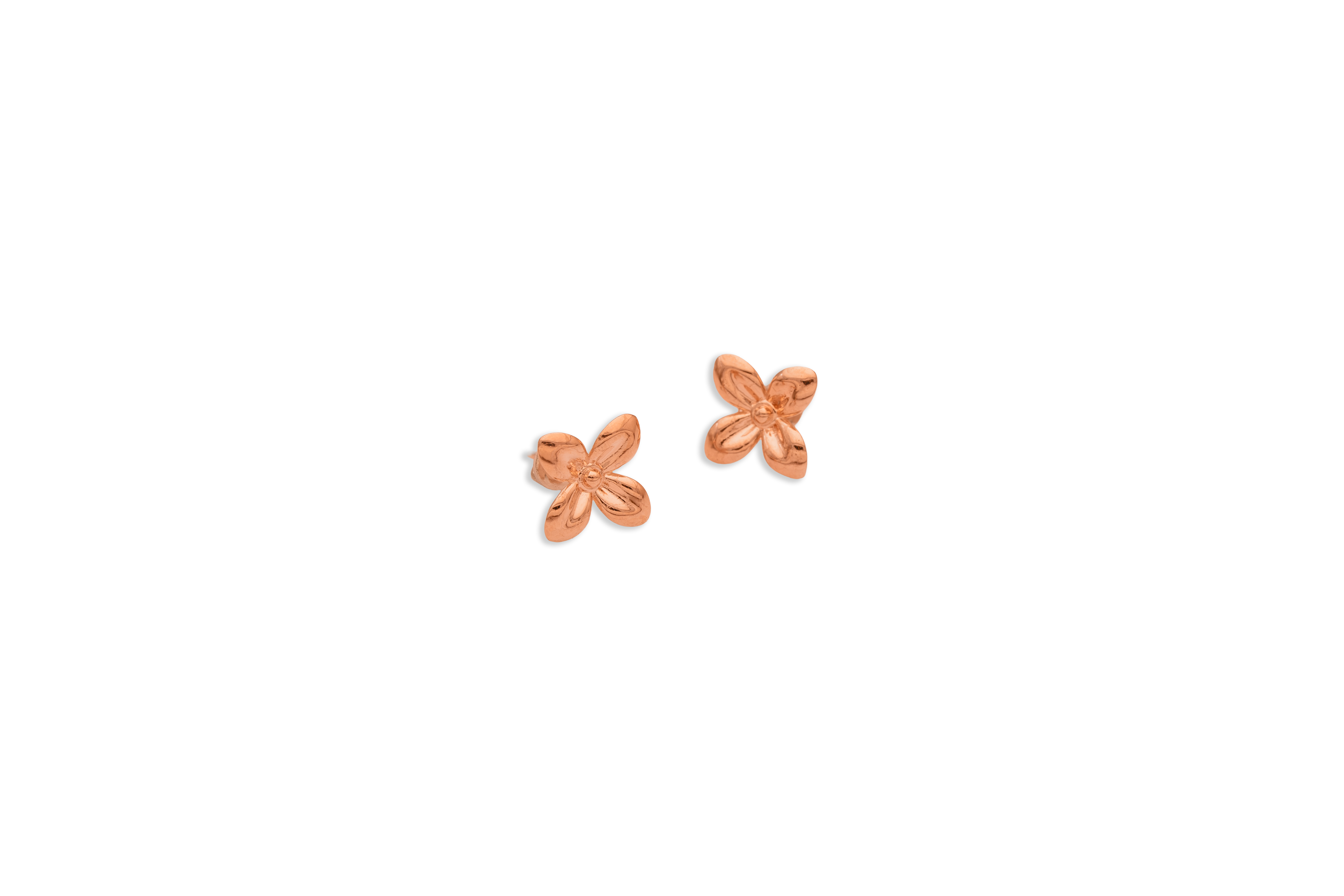 Buttercup Bloom Silver Stud Earrings
