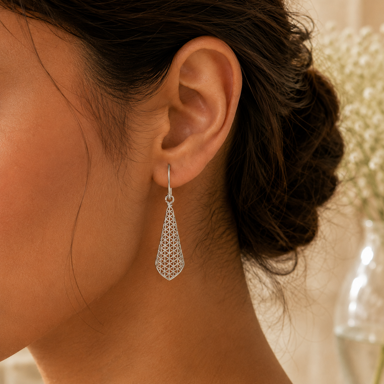 CONOID SILVER EARRINGS