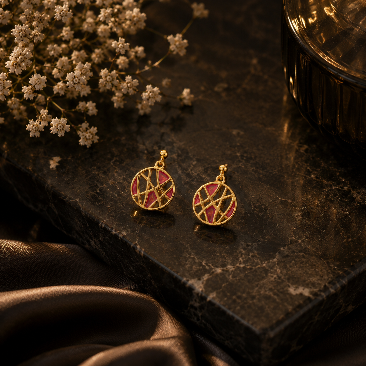 Meenakari art silver earrings – handcrafted silver EARRINGS