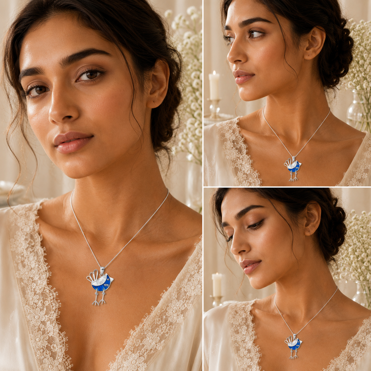 CUTE TWITTER SILVER PENDANT