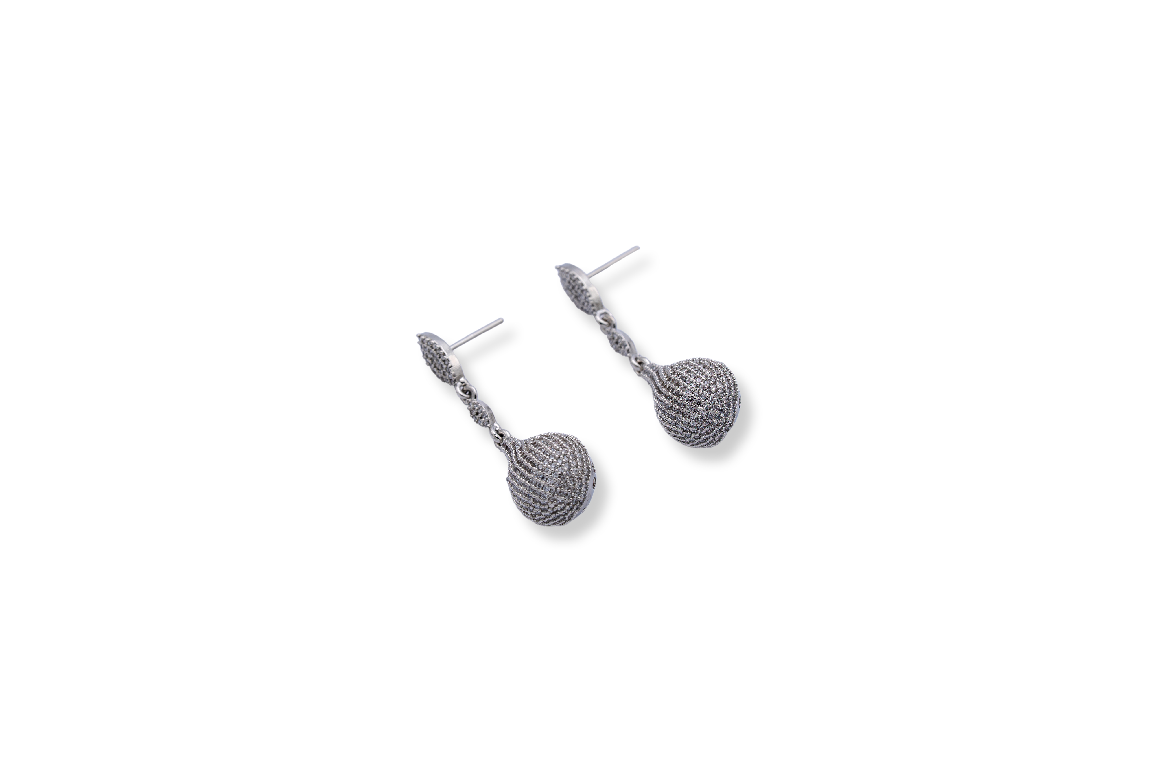 Zirconian Drop Silver Earrings
