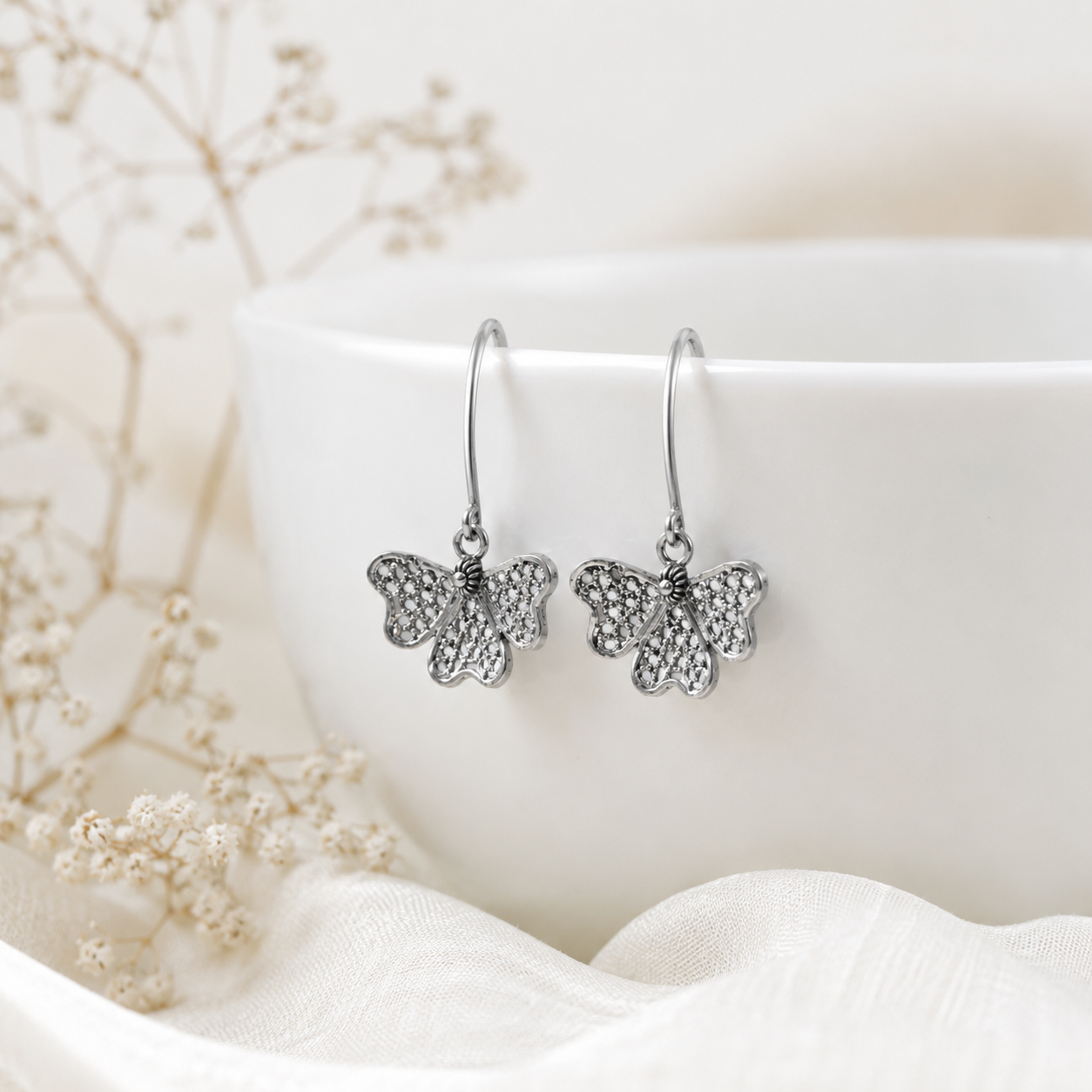 Leafy thrill silver earrings – handcrafted silver EARRINGS