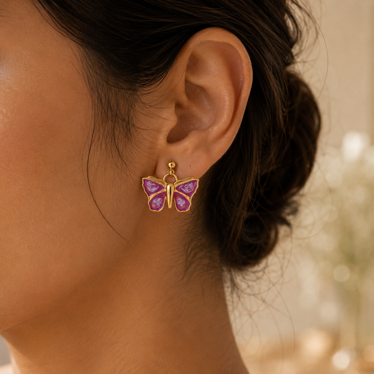 BUTTERFLY BLISS SILVER EARRINGS