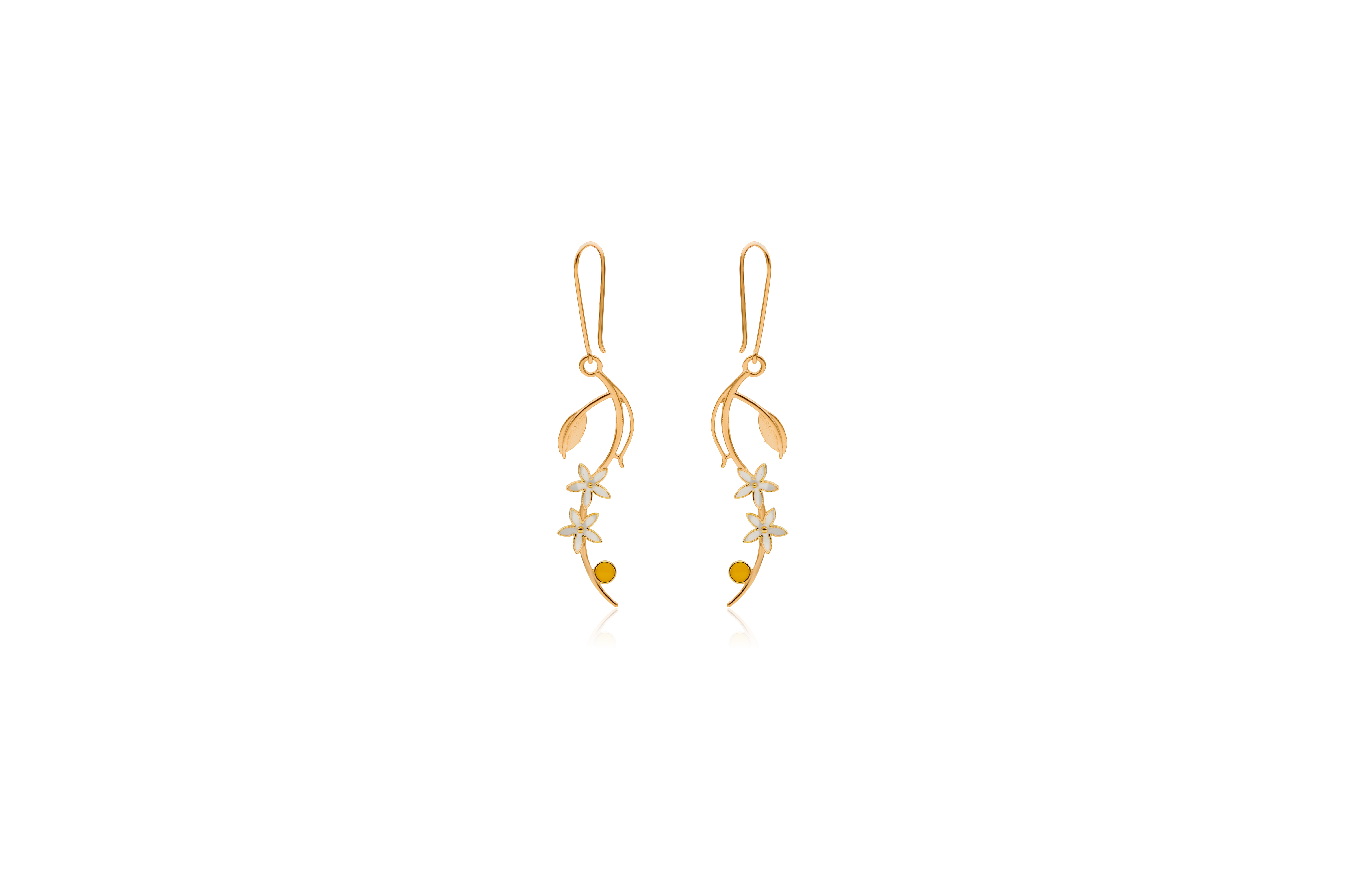 FLOWER TRAIL SILVER EARRINGS