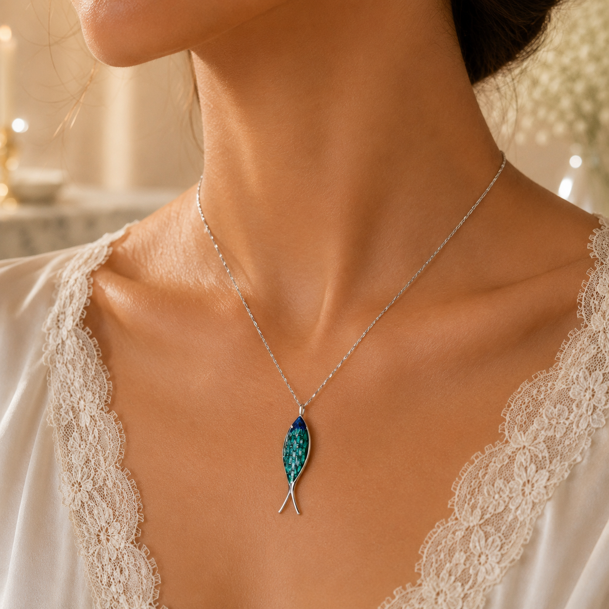 Aquatic Love Silver Pendant