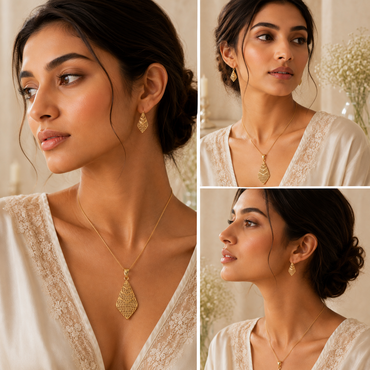 FILIGREE FINERY SILVER PENDANT SET