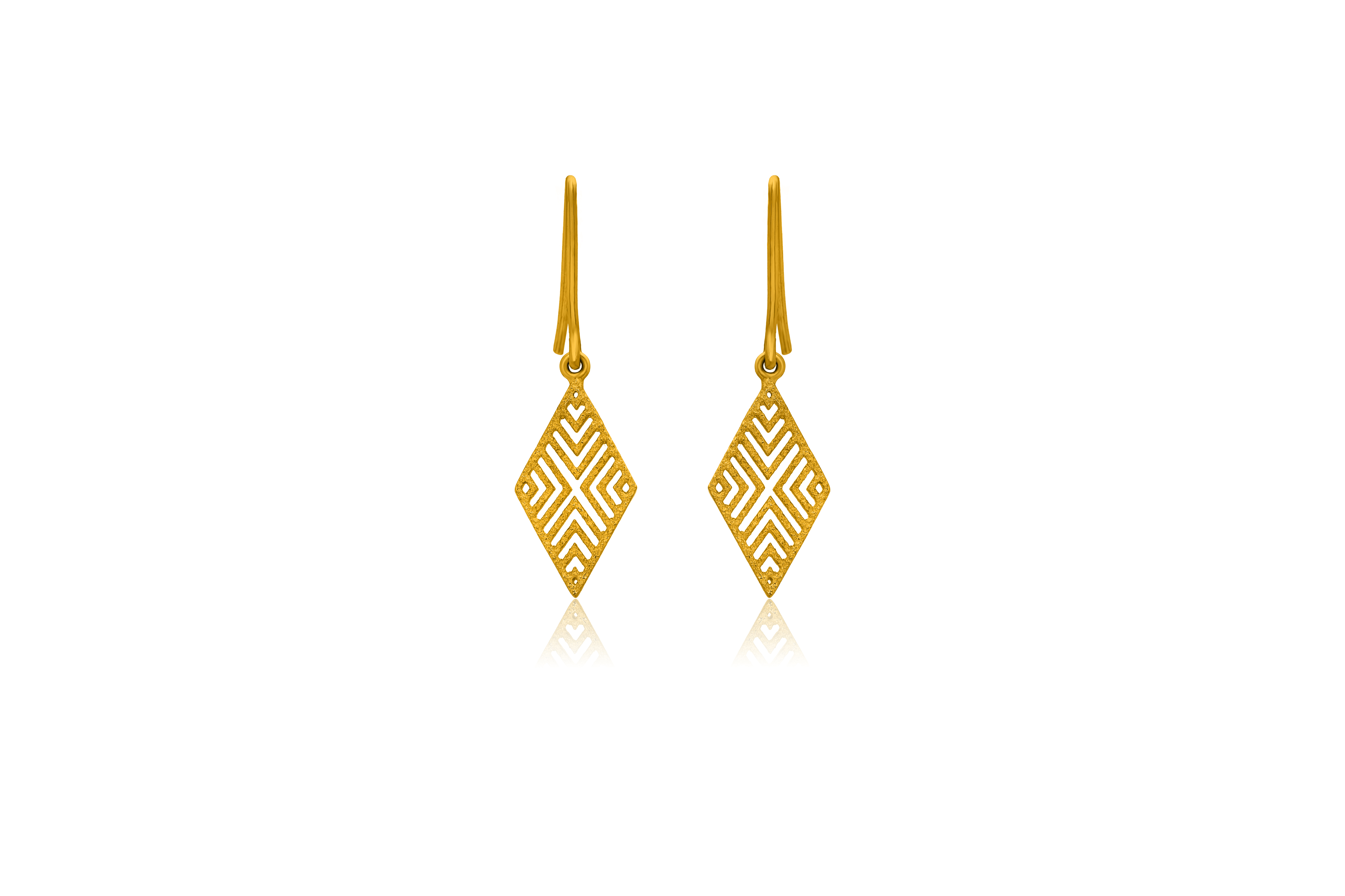 MINIMAL GEOMETRIC SILVER DROP EARRINGS