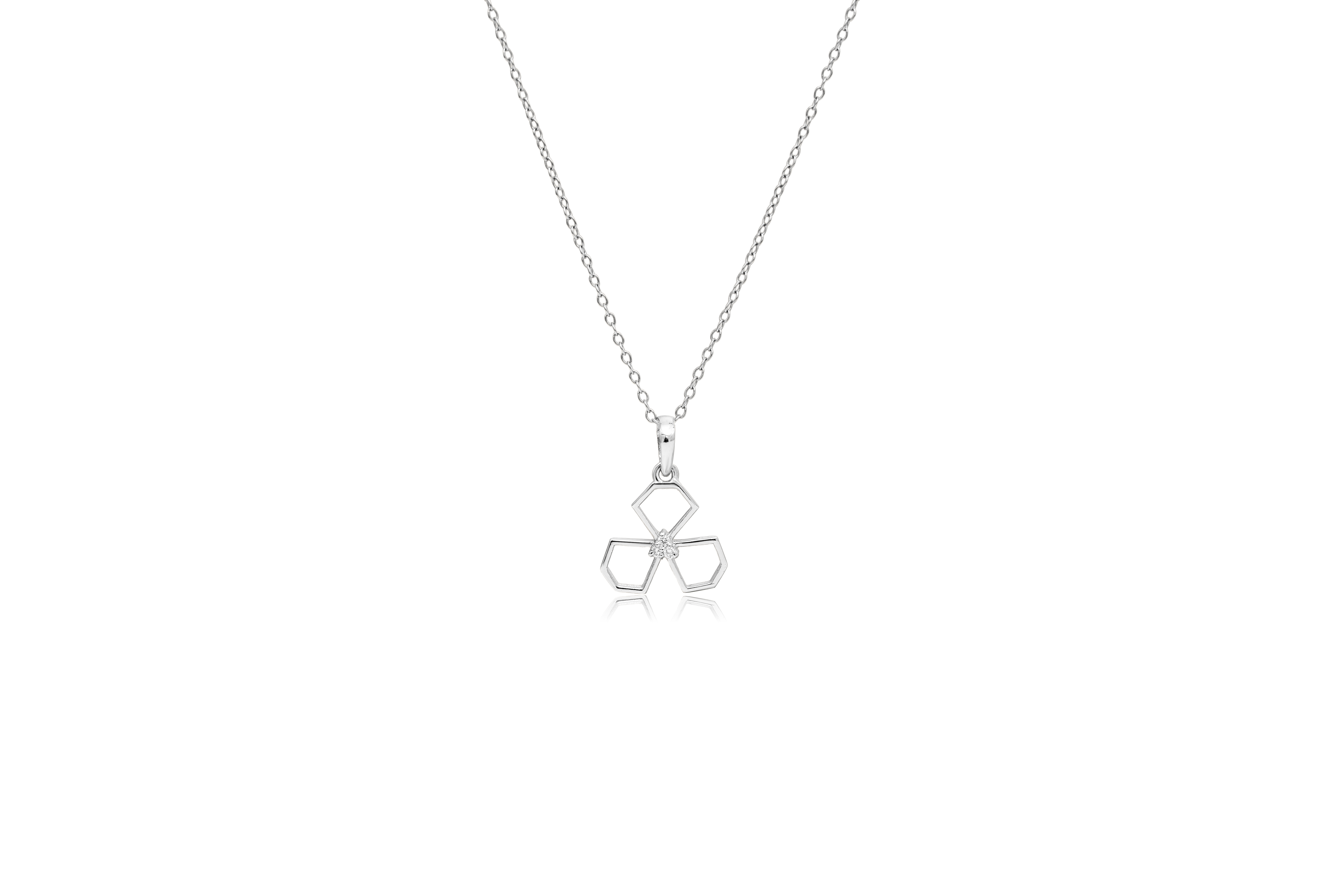Honeycomb Trio Silver Pendant Set