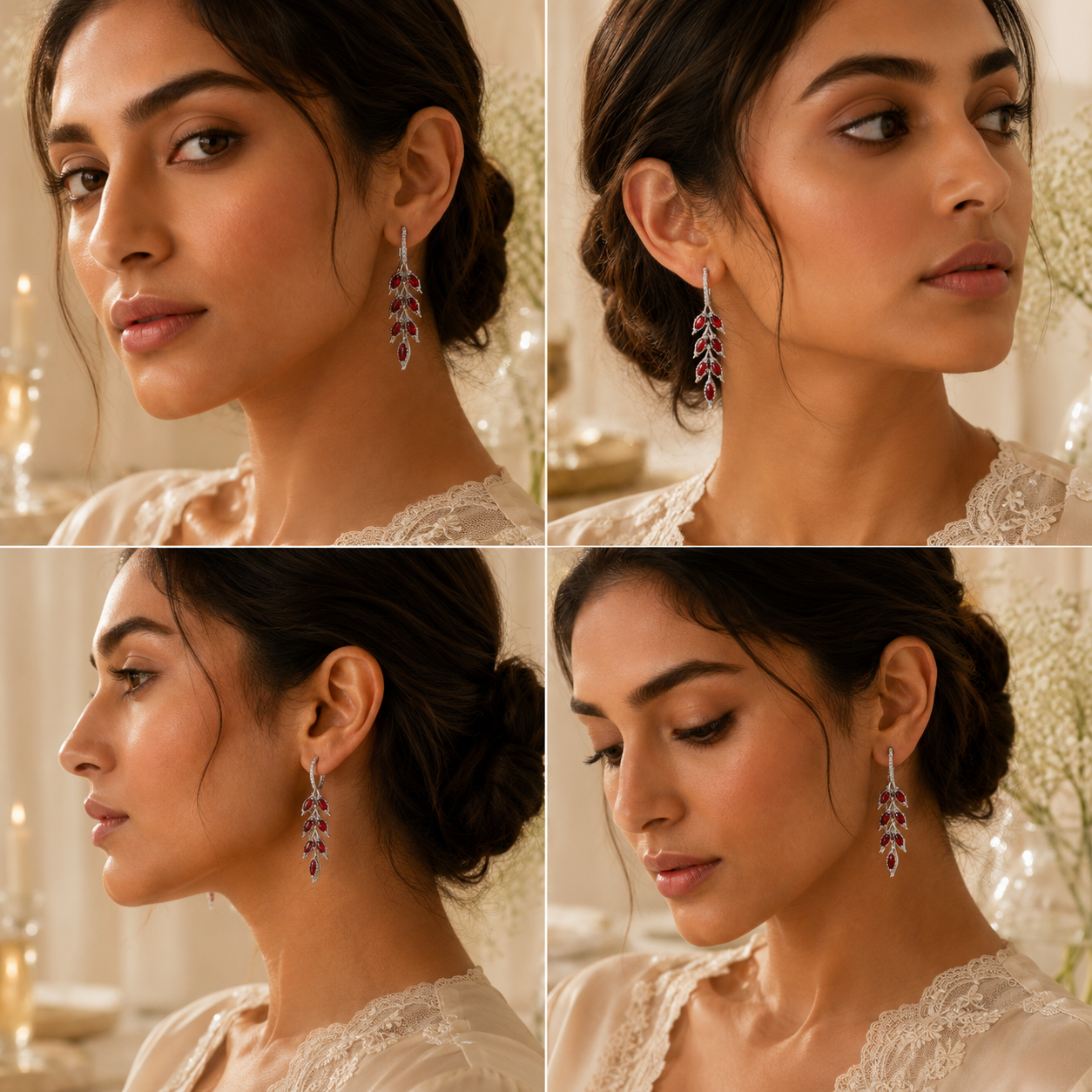SILVER CANOPY DROP EARRINGS