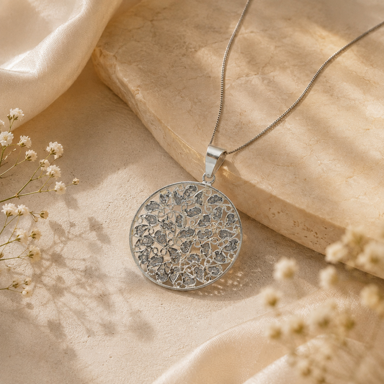 92.5 silver paisley pendant – handcrafted silver PENDANTS (alternate view)