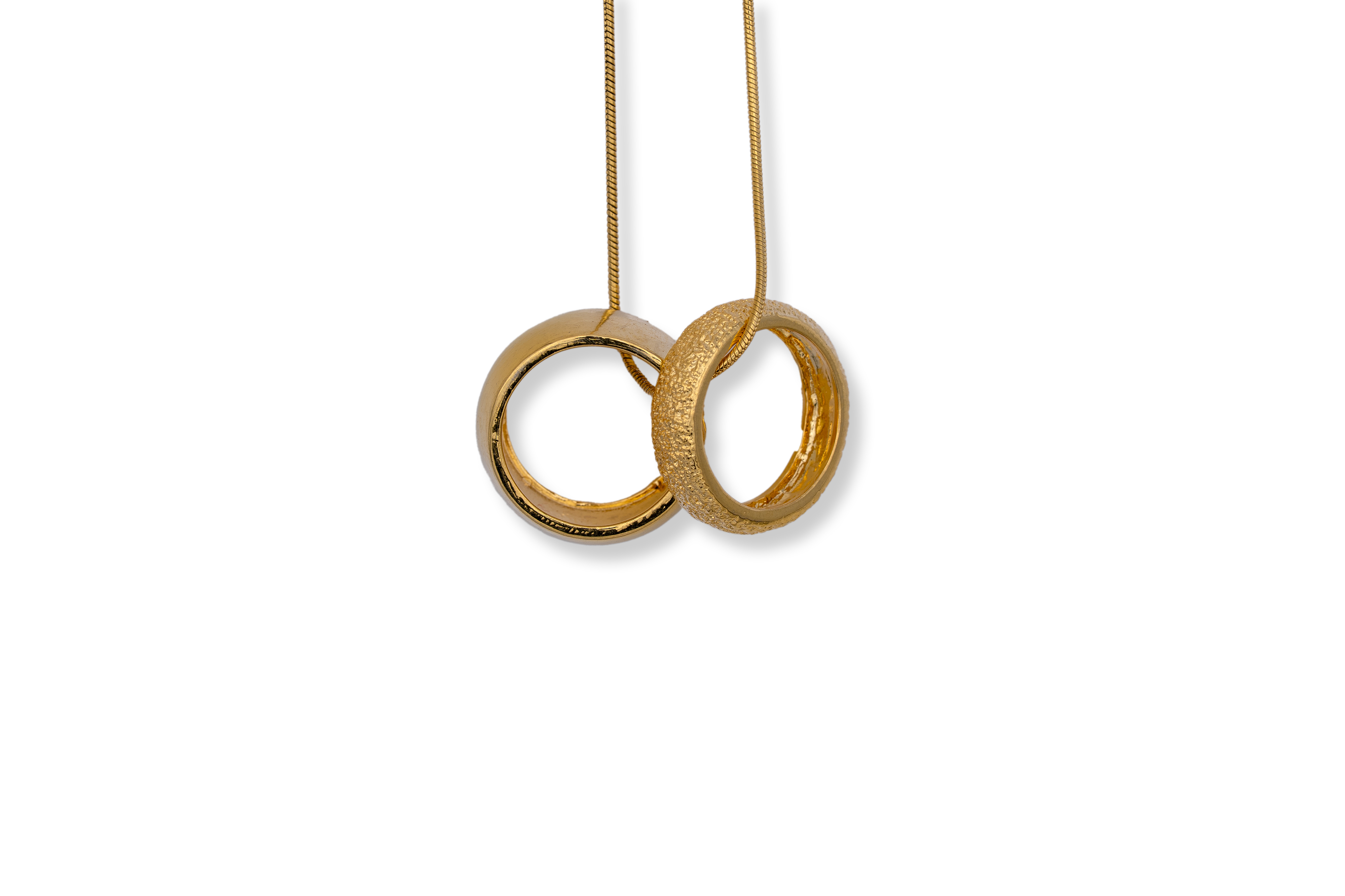 SILVER DUAL RING PENDANT