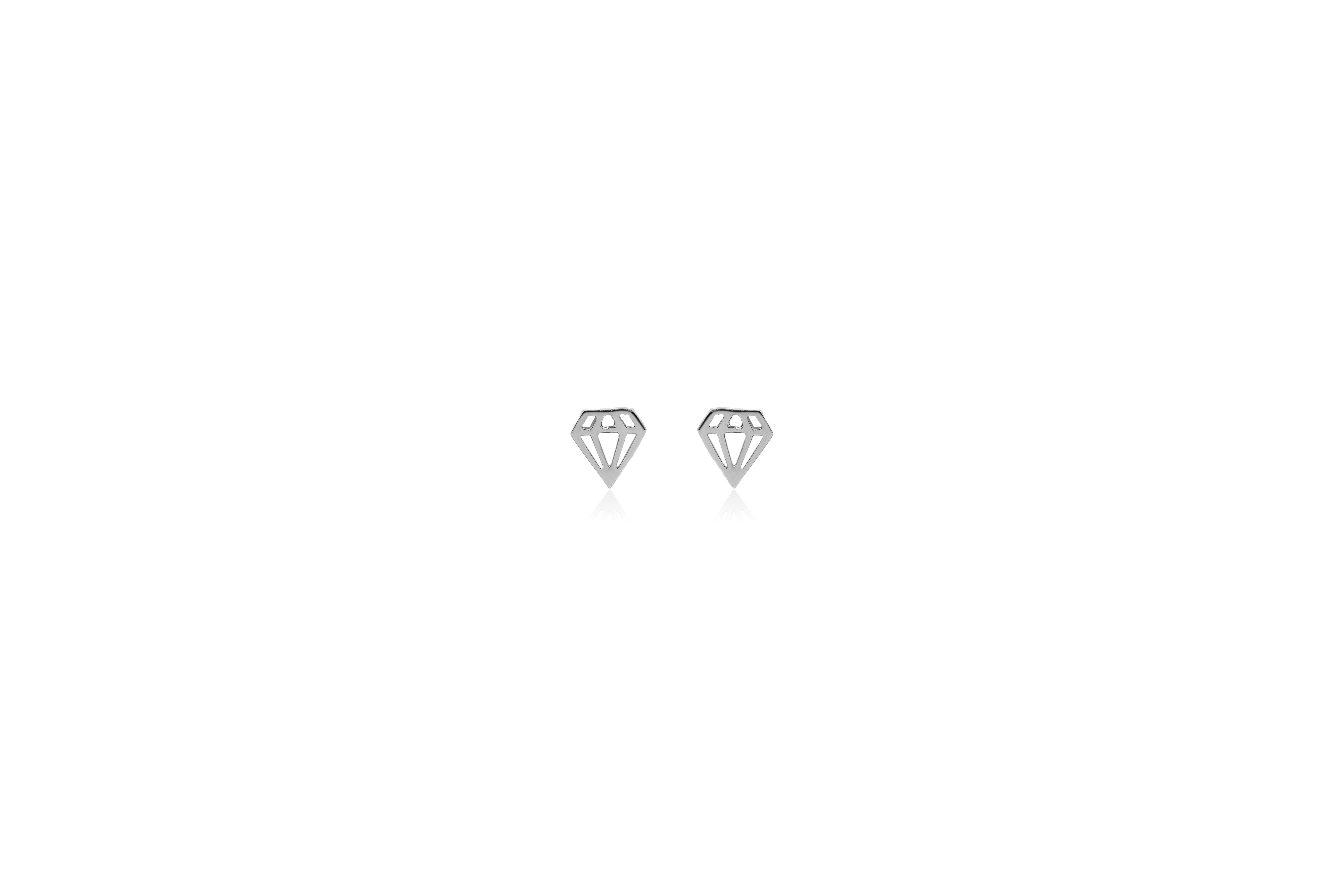 Gemline Silver Stud Earrings