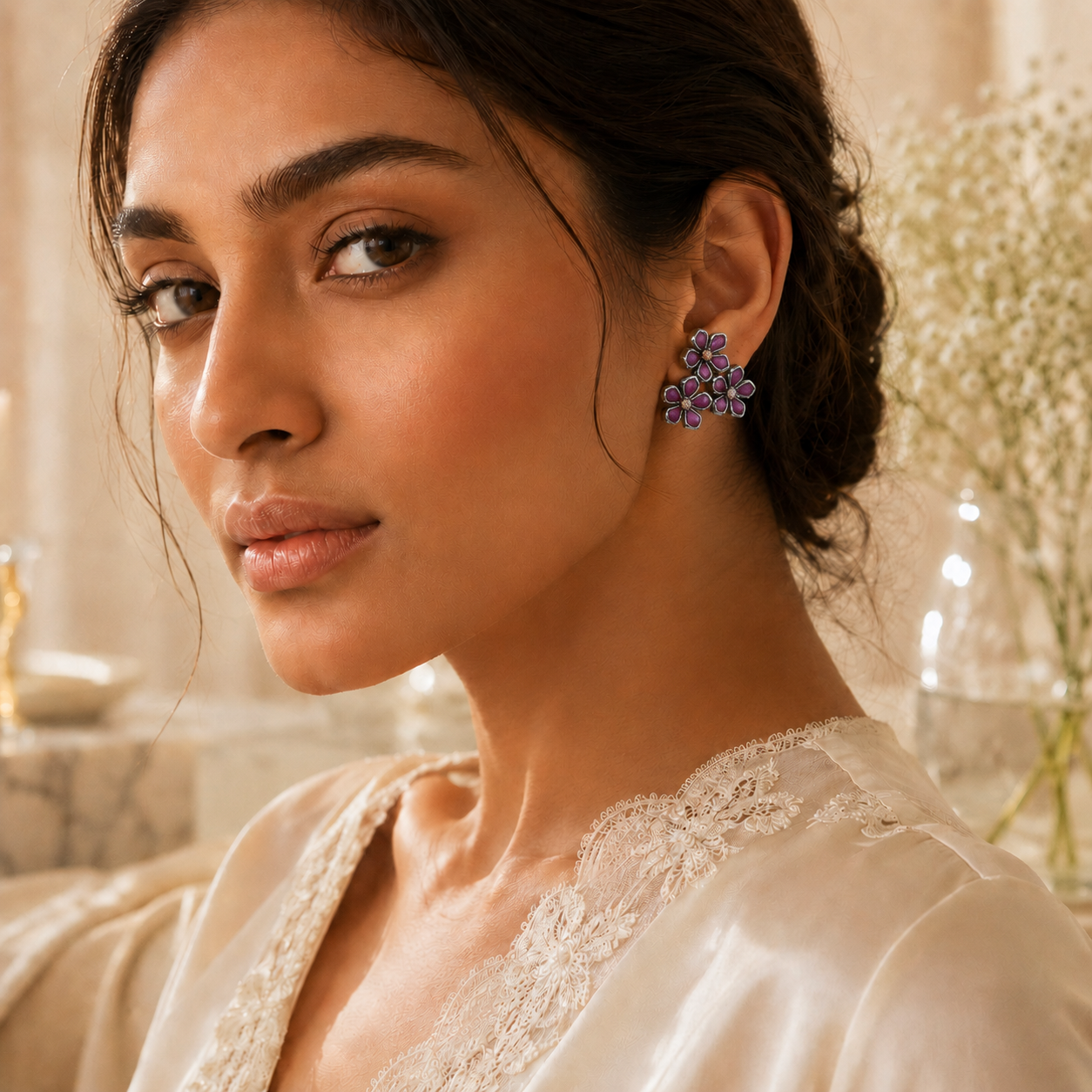 SPRING BLOOM SILVER EARRINGS