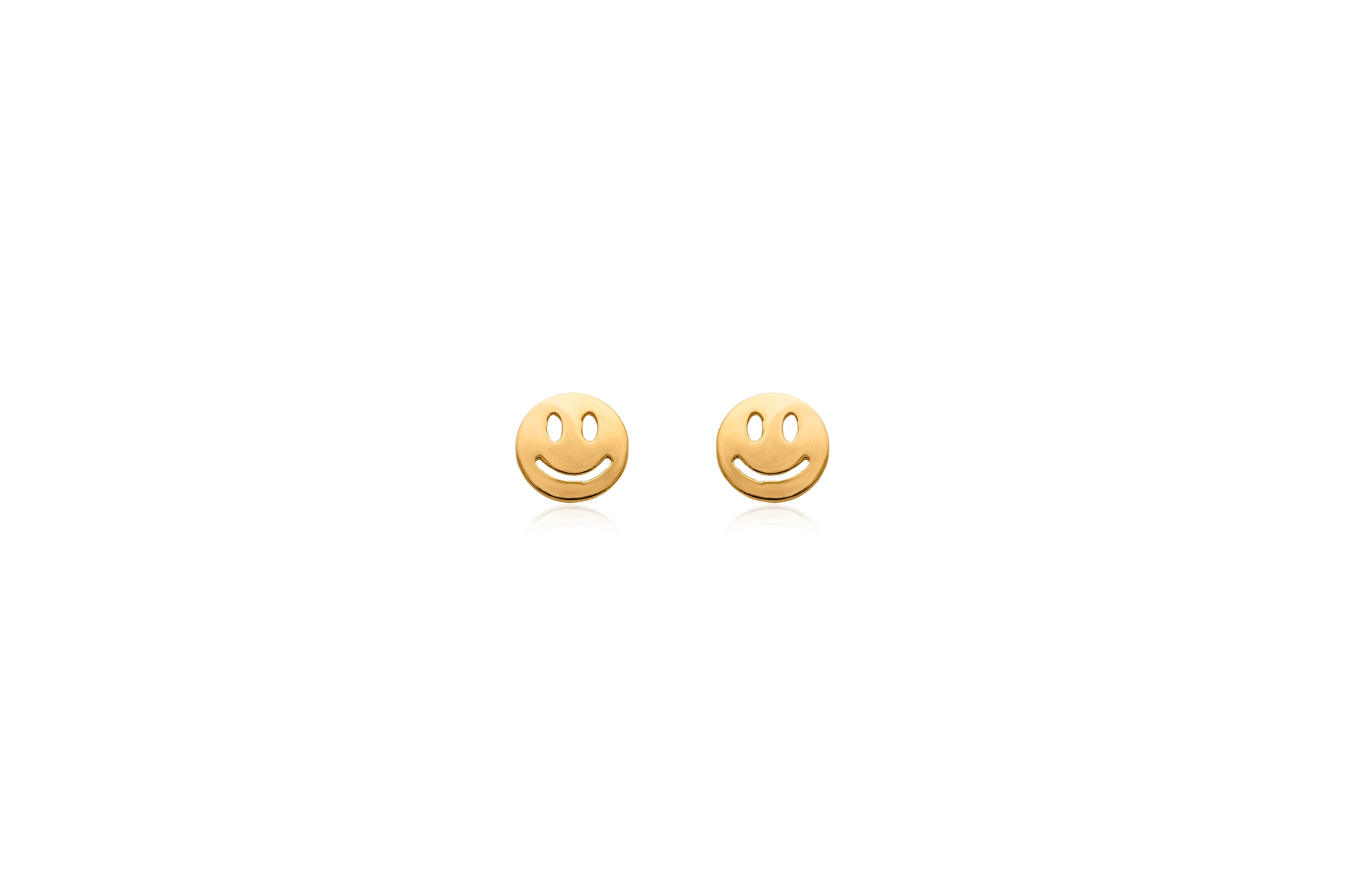 Smiley charm stud earrings – handcrafted silver EARRINGS