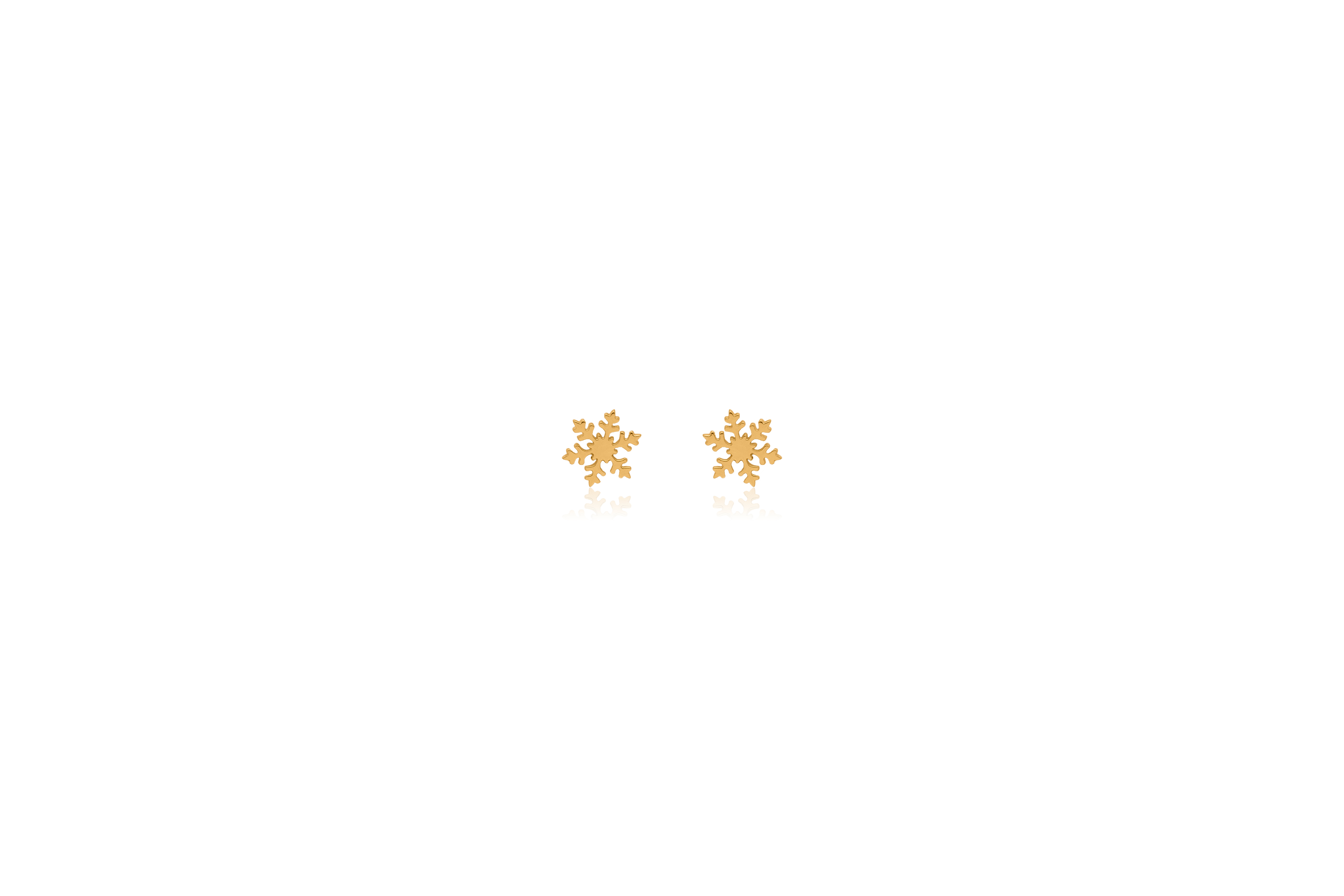 Glowing snowflake stud earrings – handcrafted silver EARRINGS