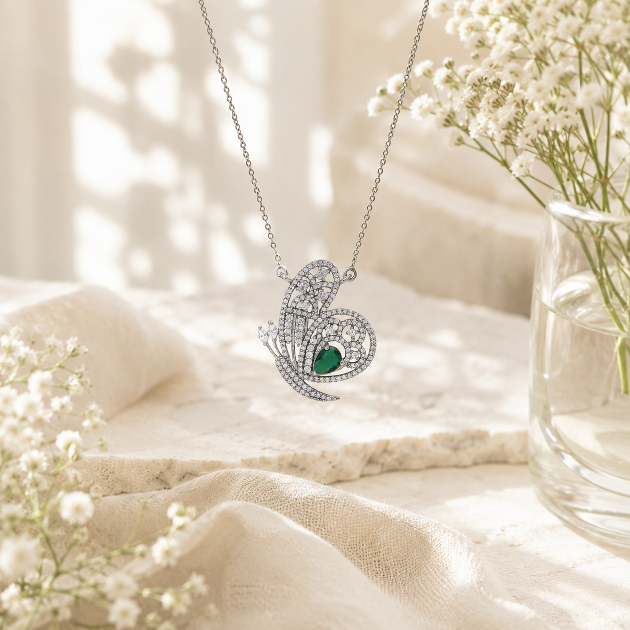 Enchanting butterfly 92.5 silver pendant – handcrafted silver PENDANTS