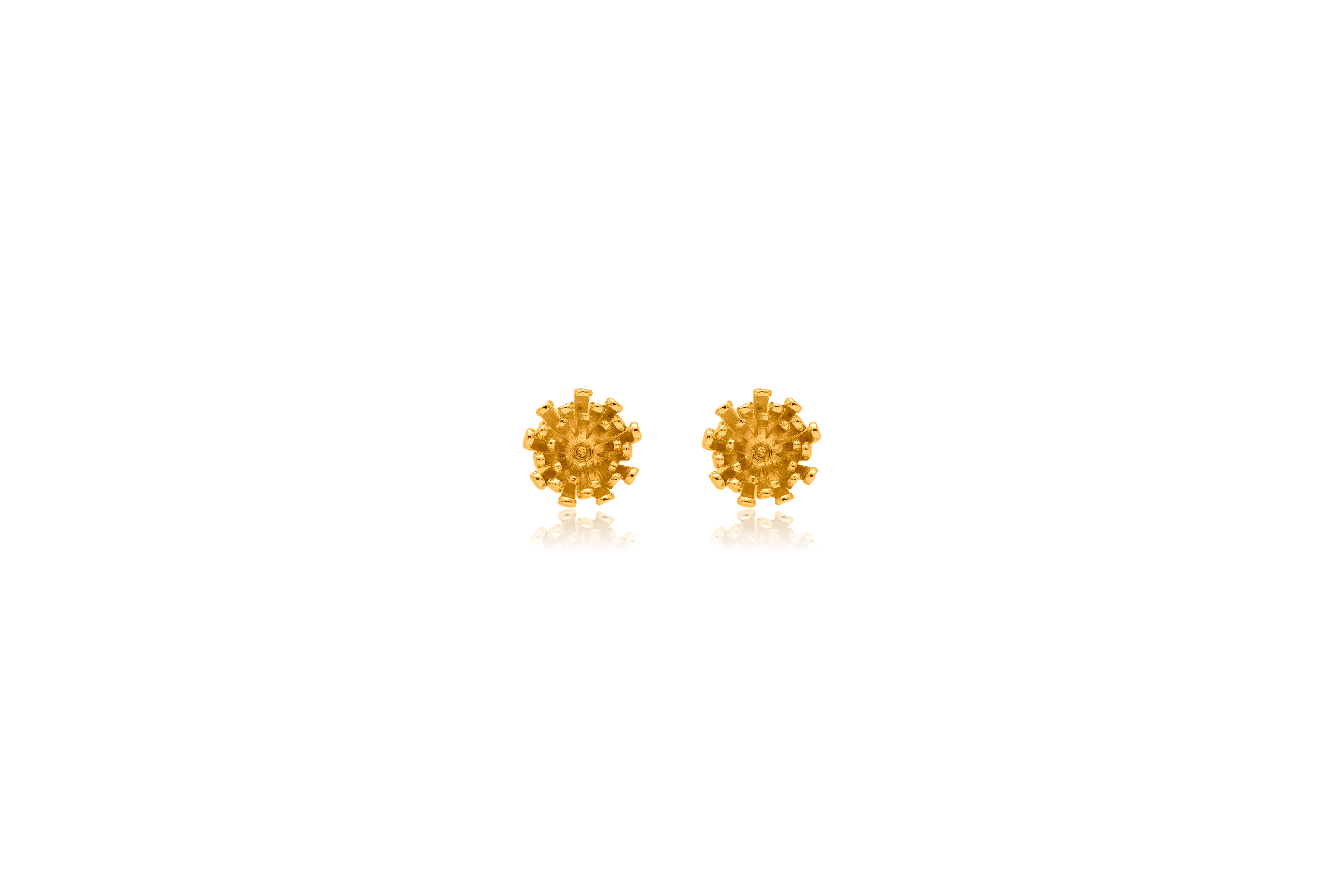Royal sunflower stud earrings – handcrafted silver EARRINGS