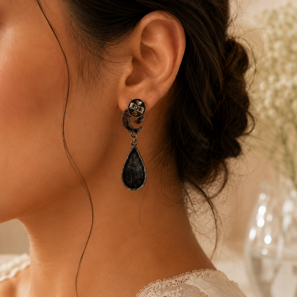 TWISTED VINE SILVER EARRINGS