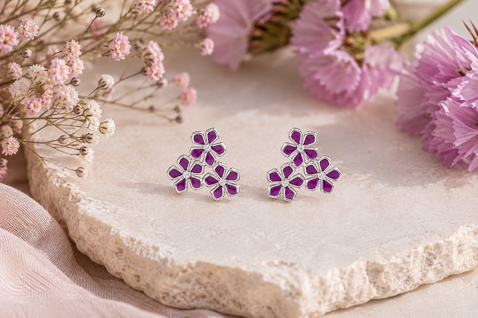 Spring bloom silver earrings – handcrafted silver EARRINGS
