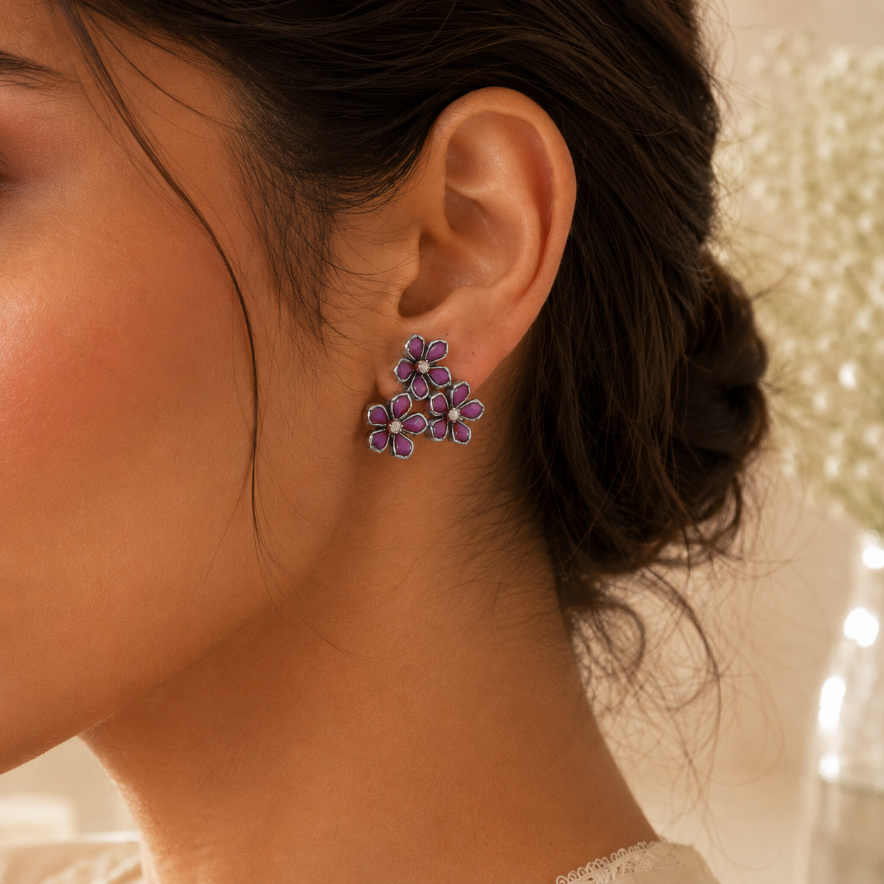 SPRING BLOOM SILVER EARRINGS