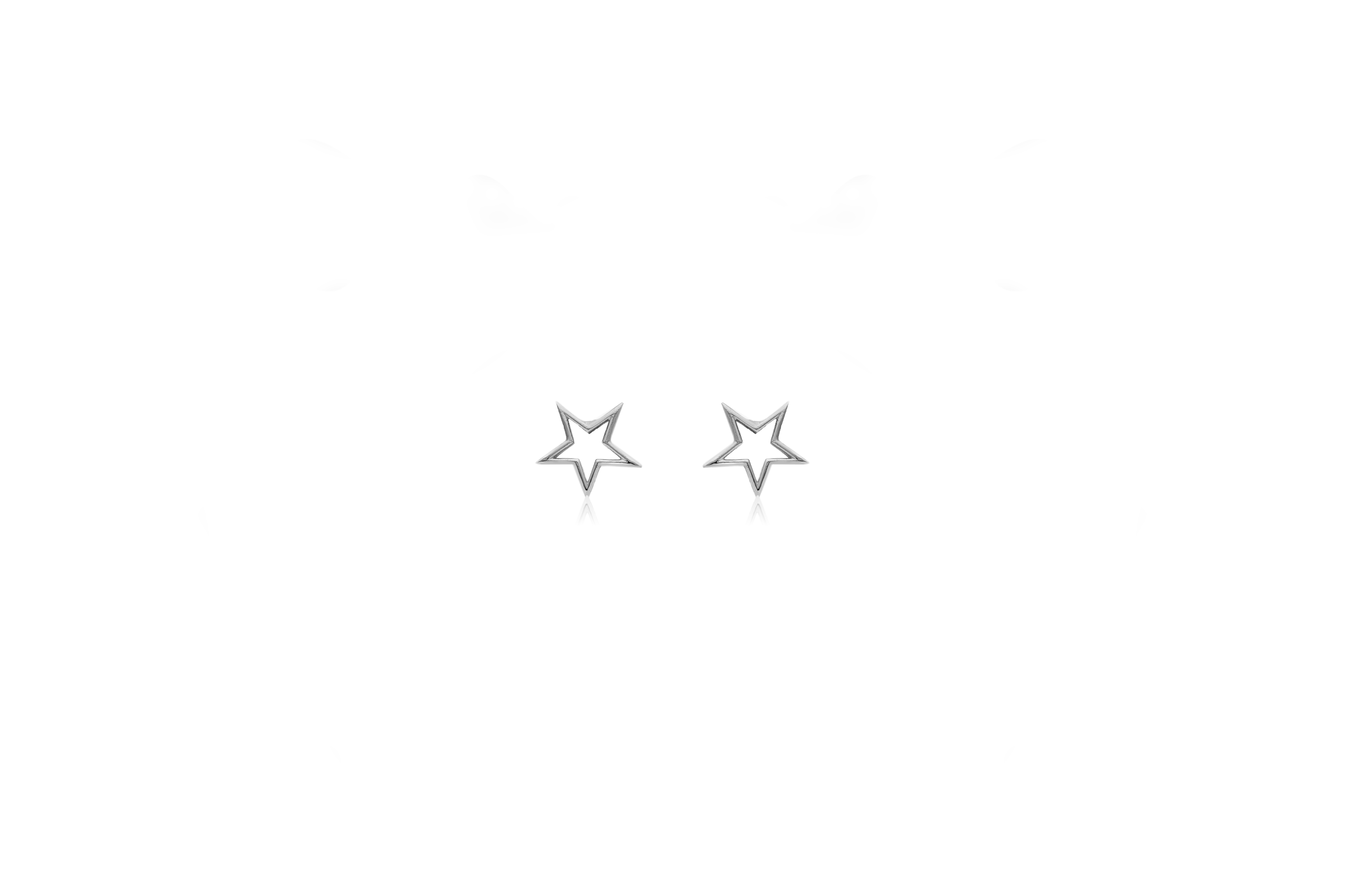 Twinkle Frame Silver Stud Earrings