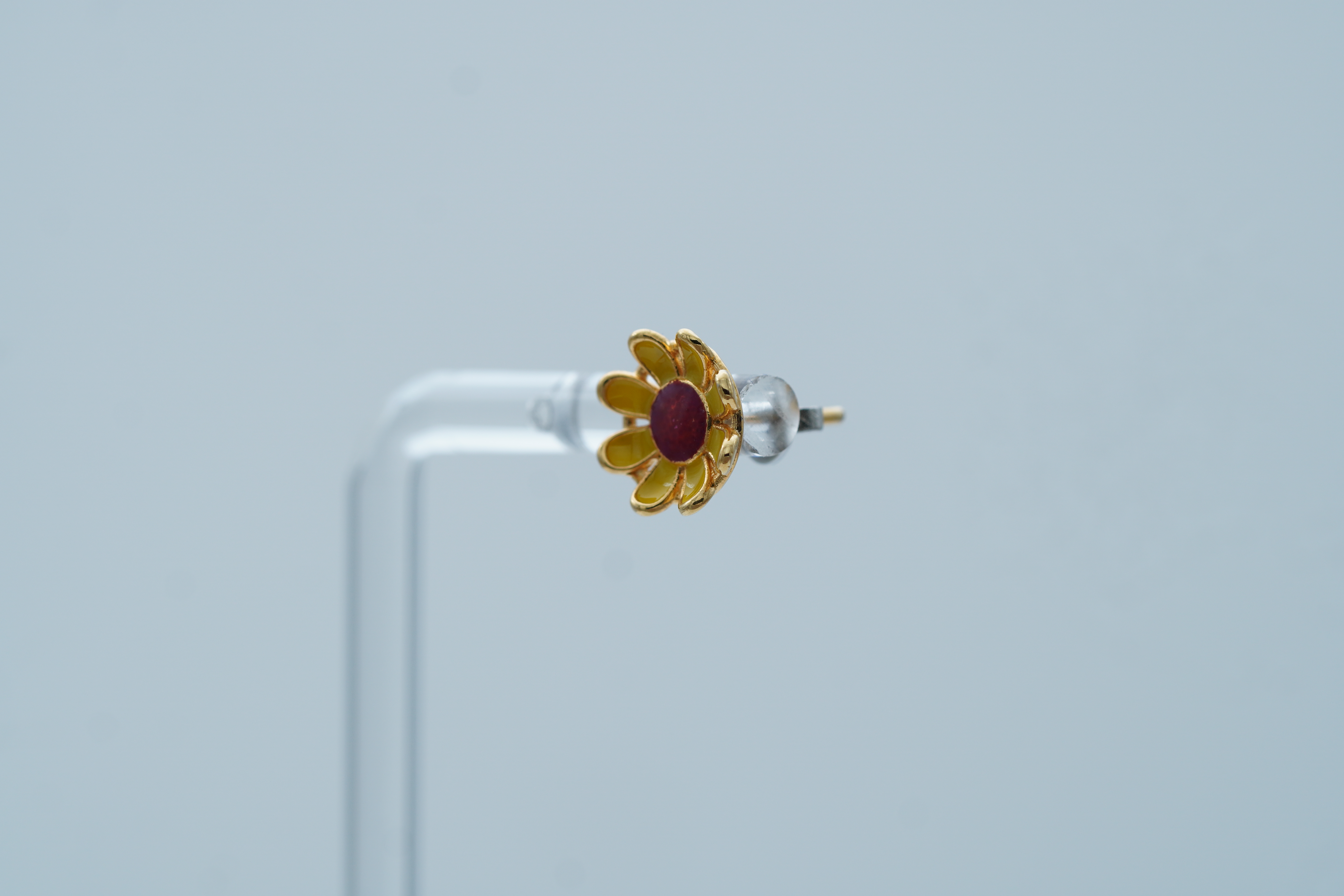 MEENAKARI SUNFLOWER SILVER EARRINGS