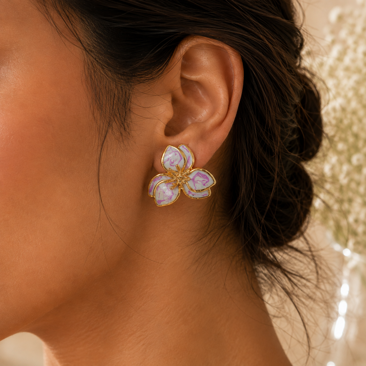 ENCHANTED MEENAKARI SILVER EARRINGS