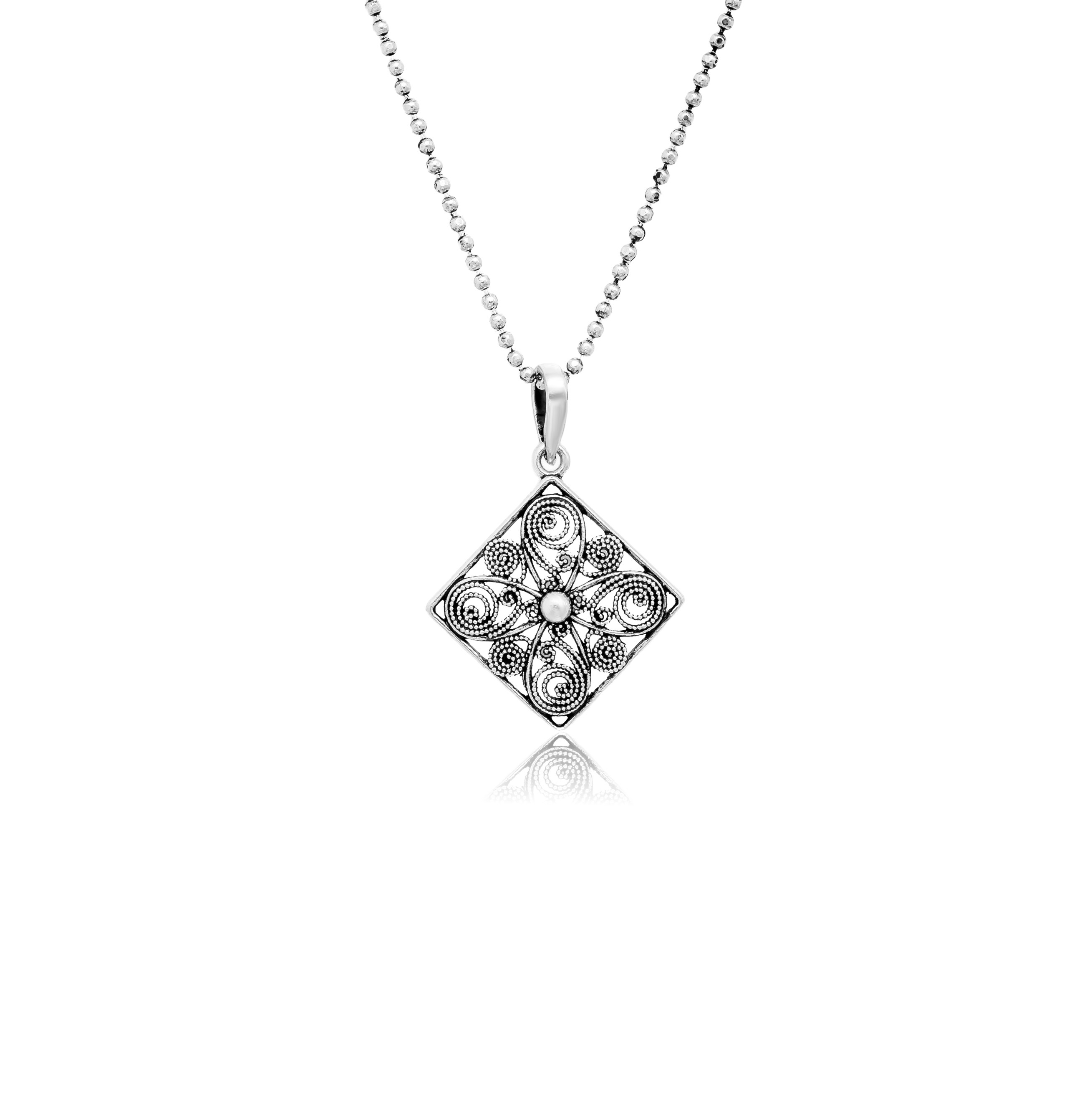 RHOMBUS SILVER PENDANT