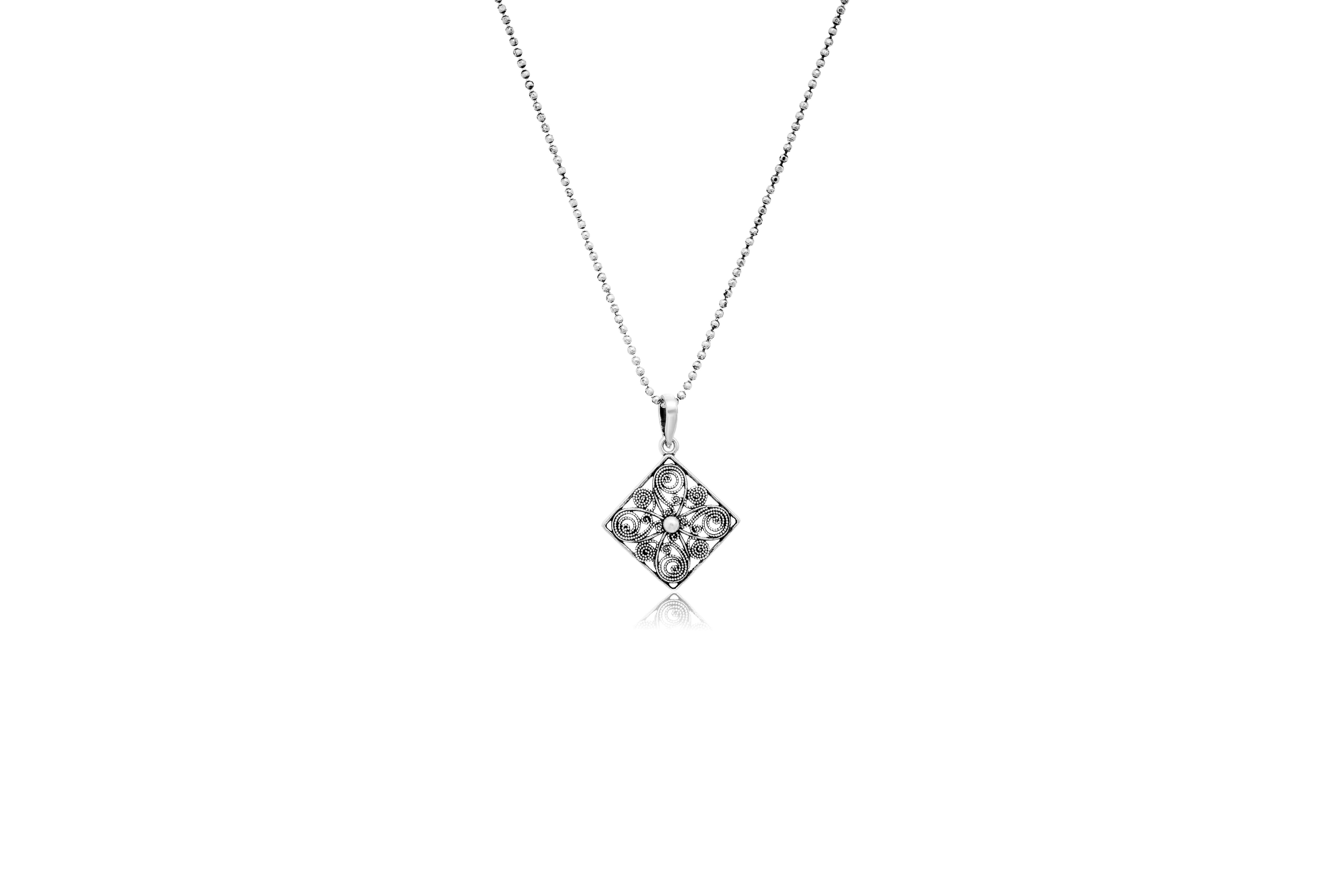 RHOMBUS SILVER PENDANT