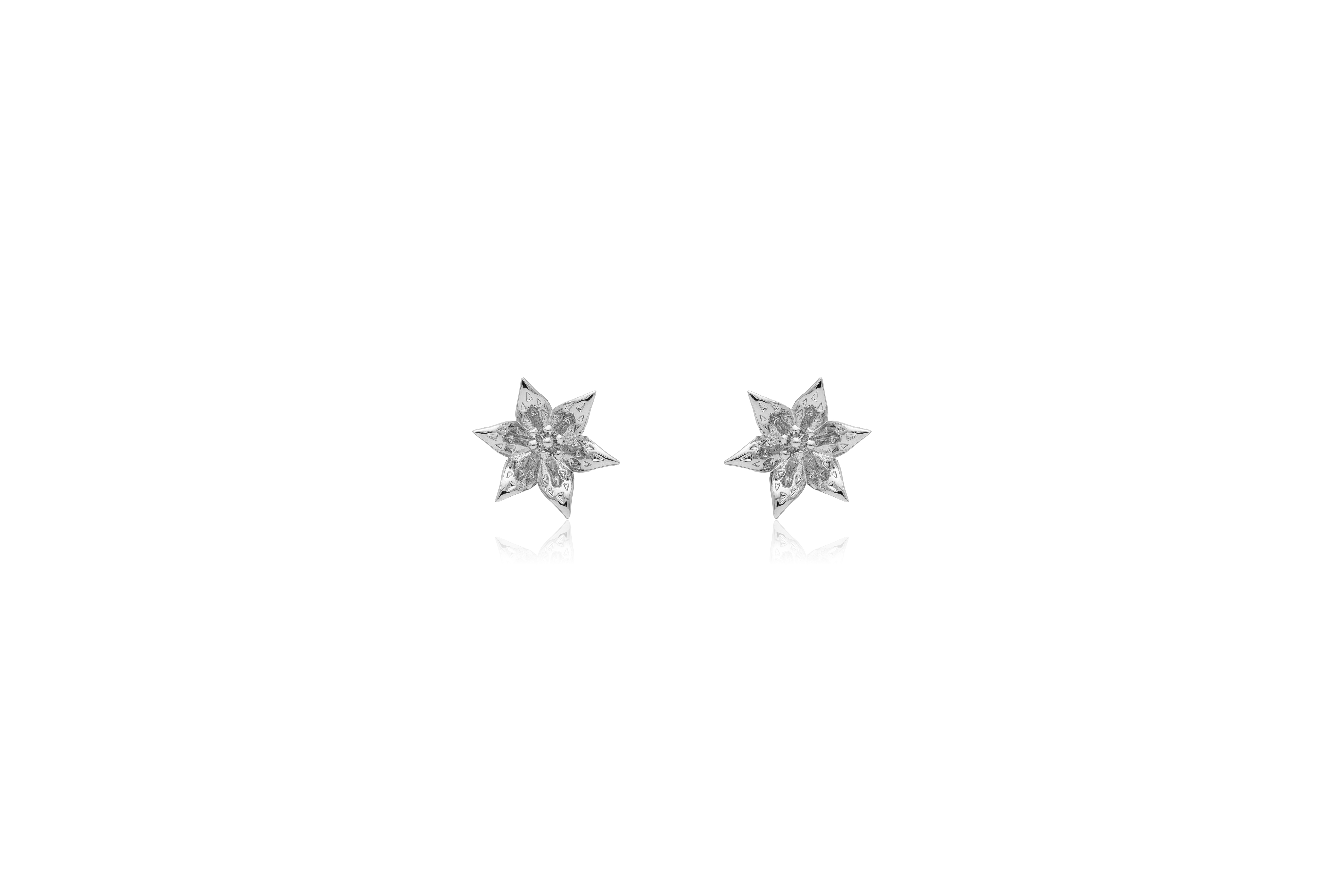 Marigold Star Silver Stud Earrings