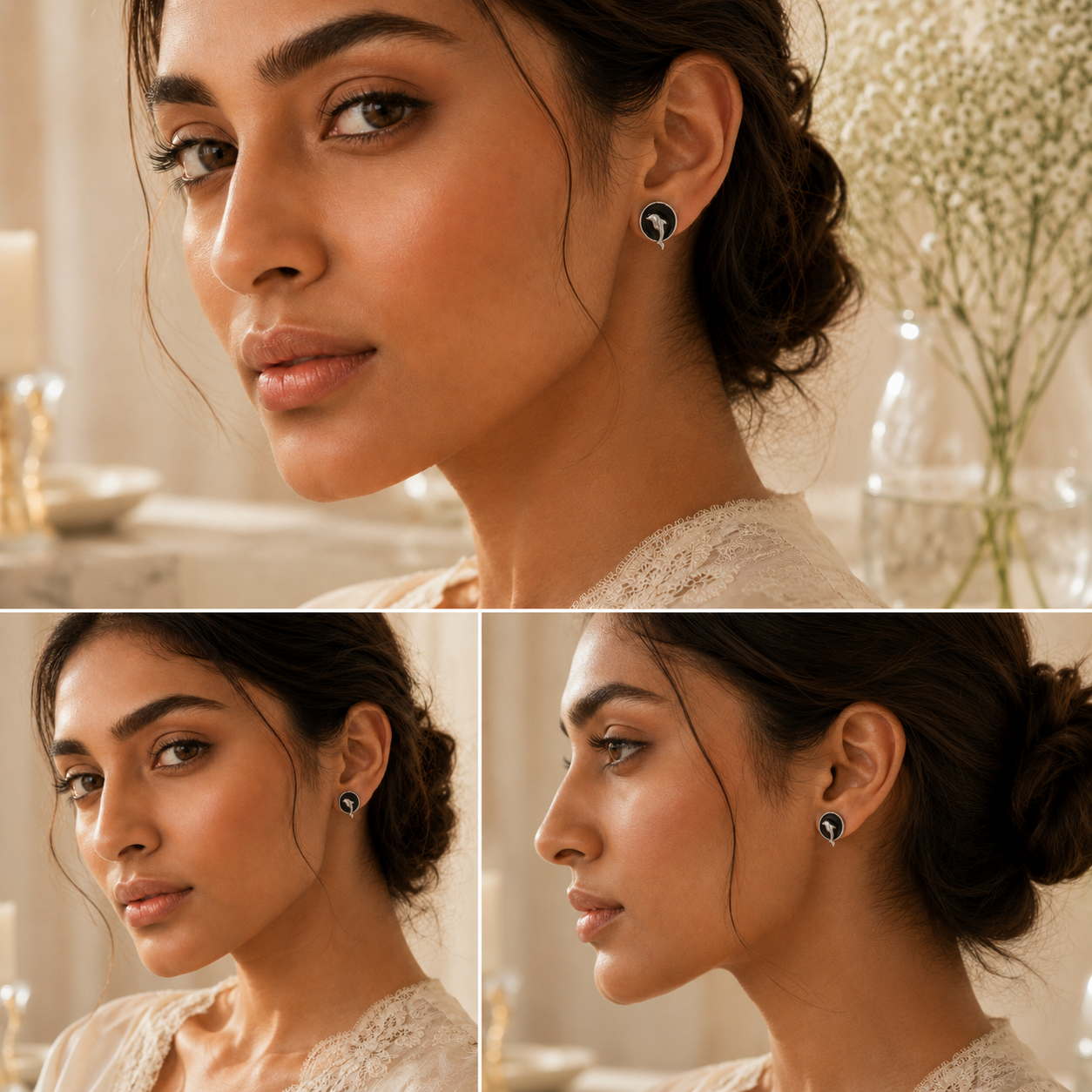 SEA LEAP SILVER EARRINGS