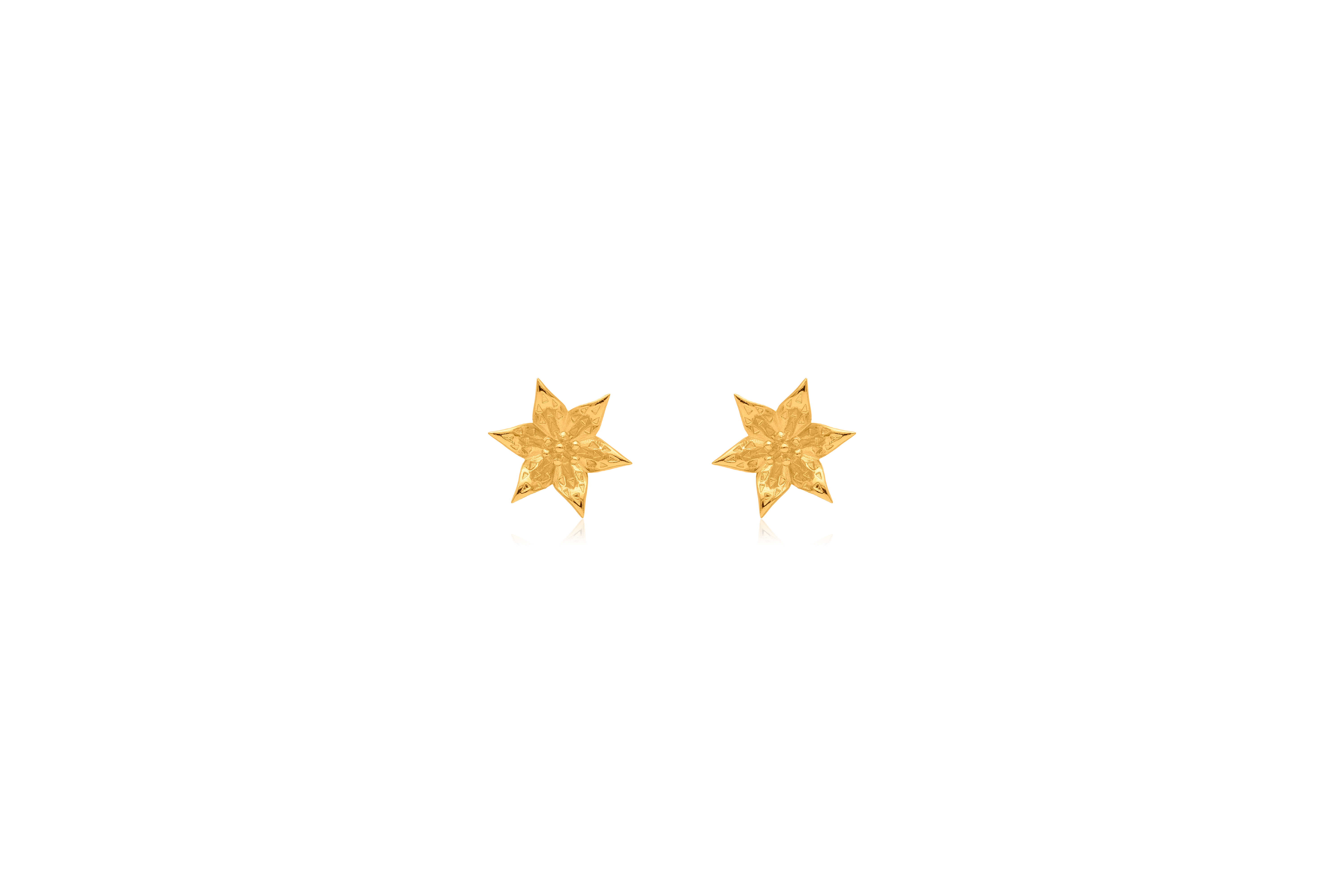 Marigold star silver stud earrings – handcrafted silver EARRINGS