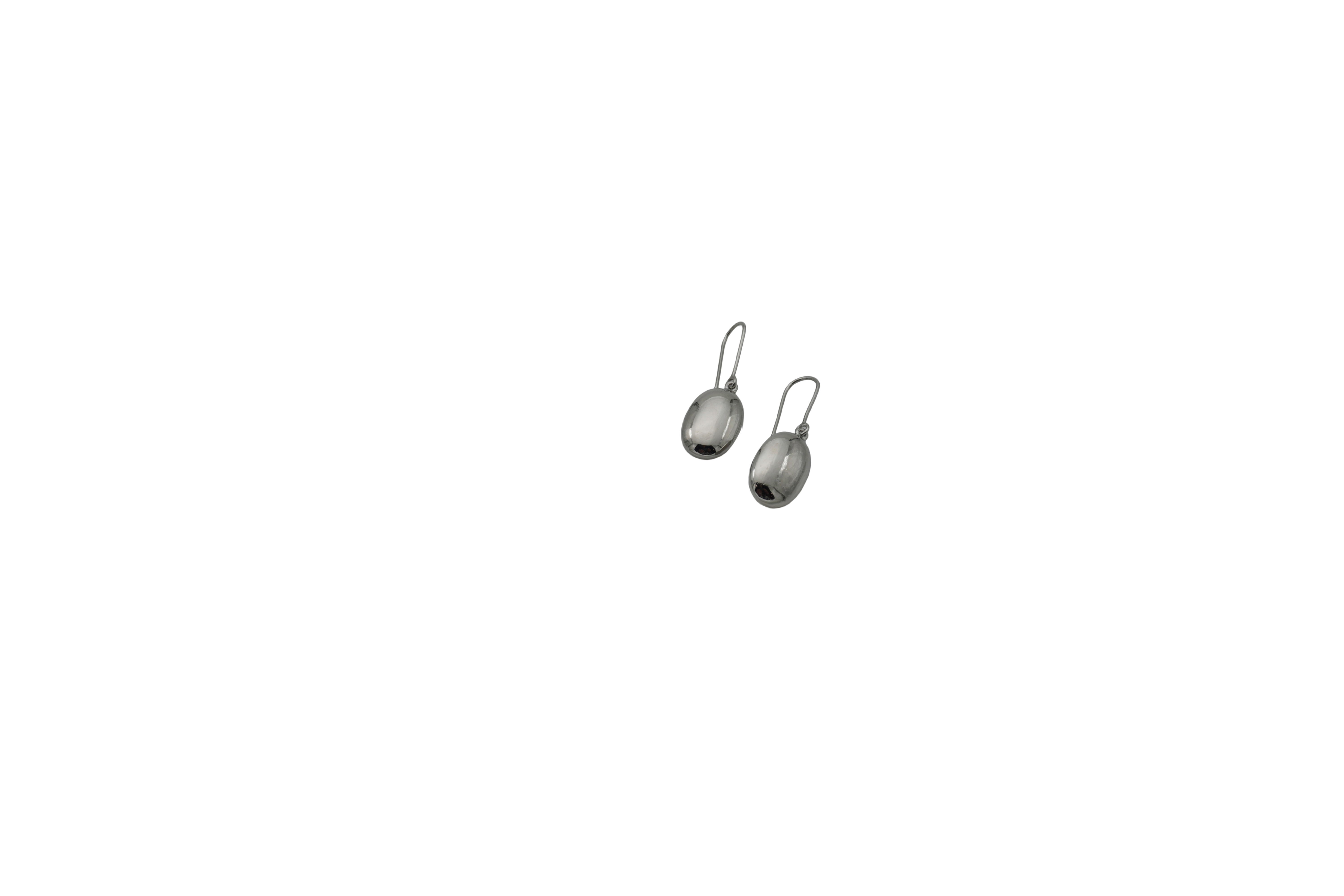 SILVER PEBBLE DROP EARRINGS