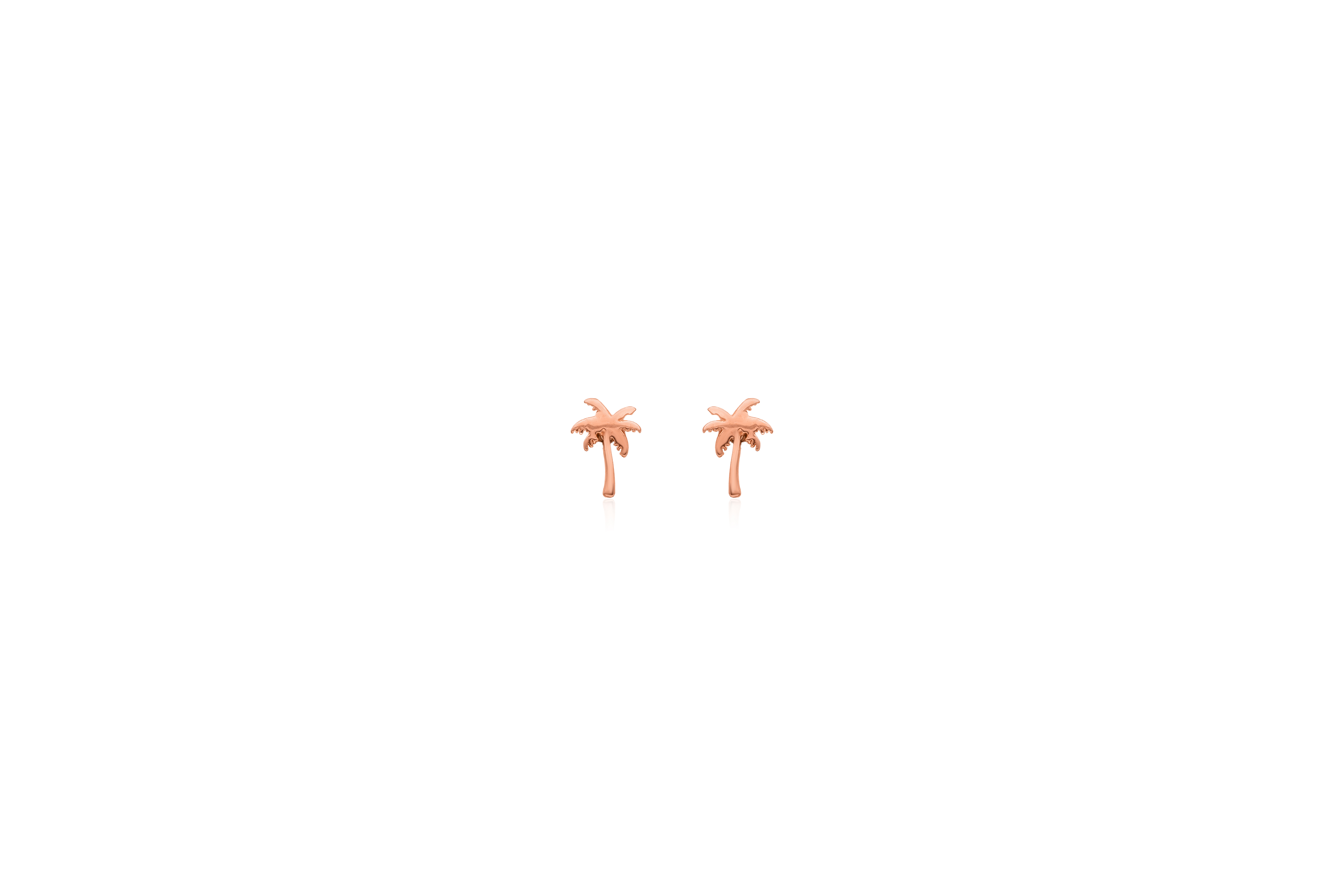 Tropical palm silver stud earrings – handcrafted silver EARRINGS
