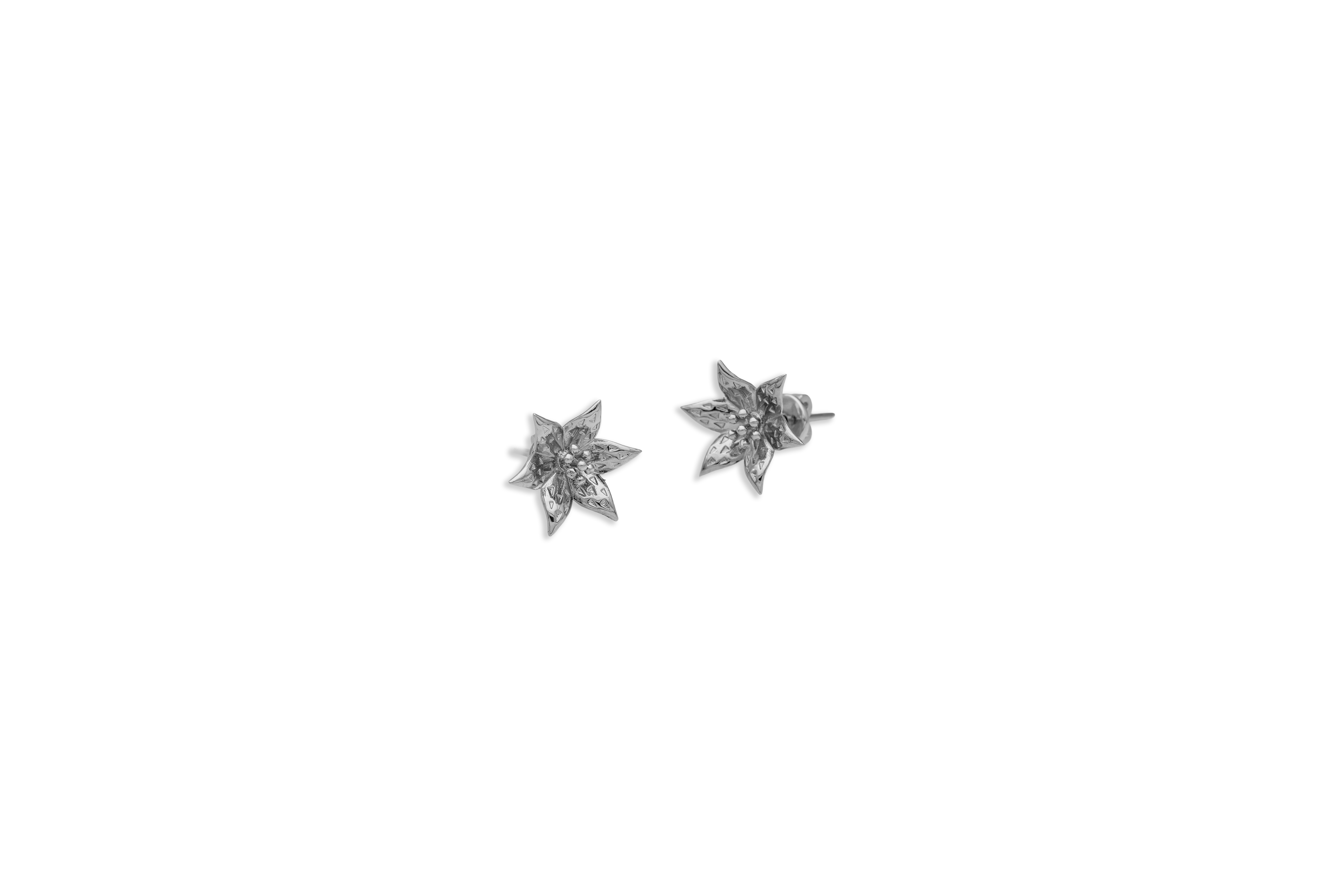 Marigold Star Silver Stud Earrings